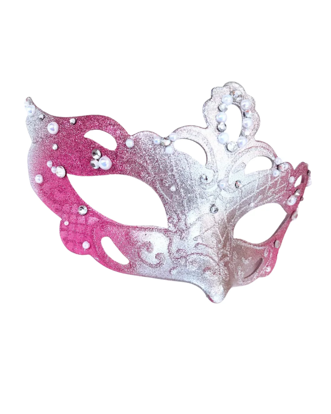 Starlight Bloom – Silver/Pink Kids Masquerade Mask - Image 2