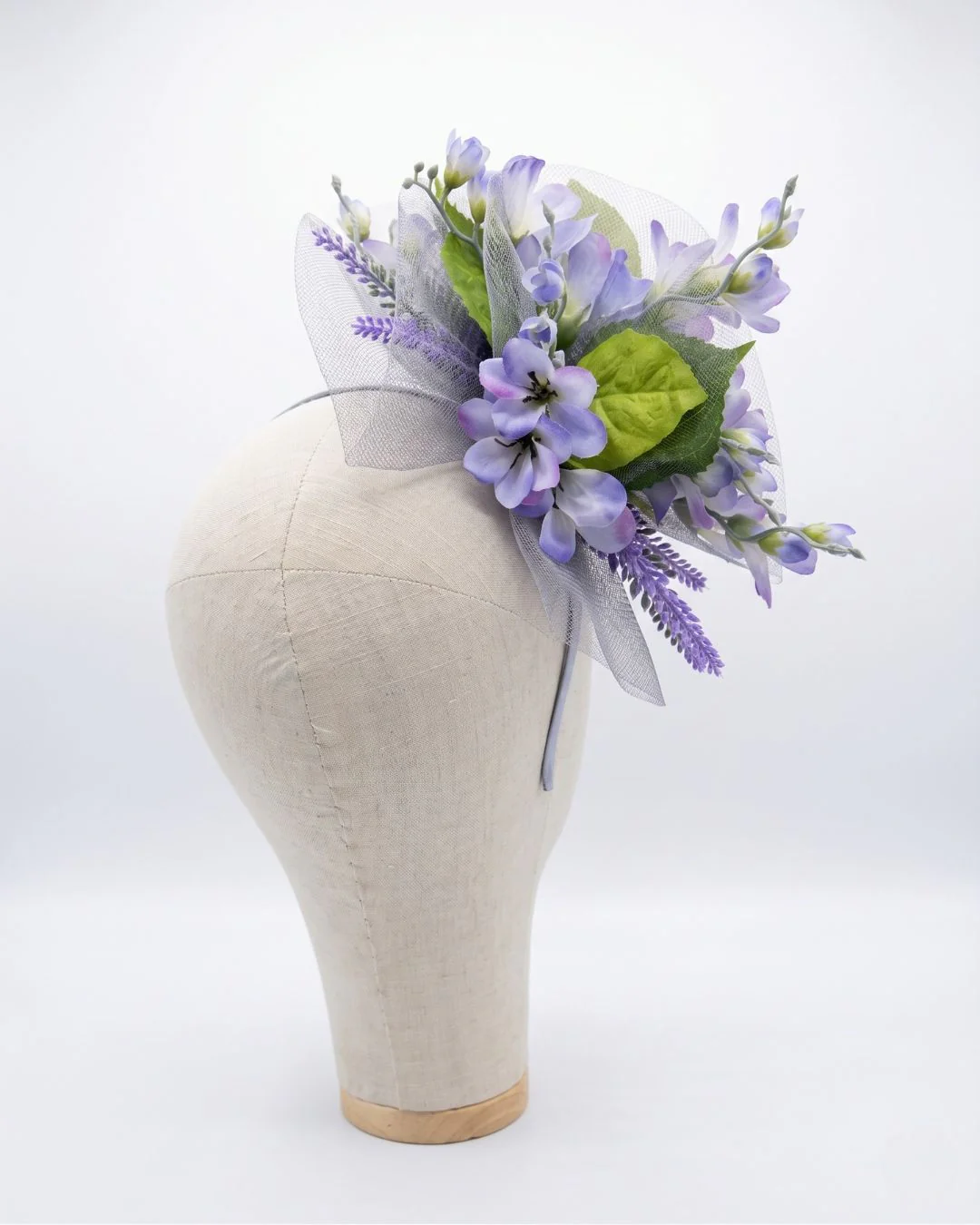 Lavender Meadow Fascinator - Purple - Image 3