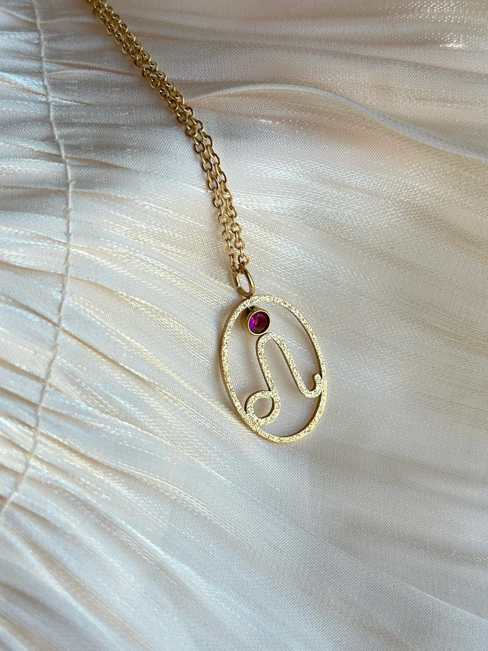 Leo - Zodiac Necklace (Gold) - Image 2