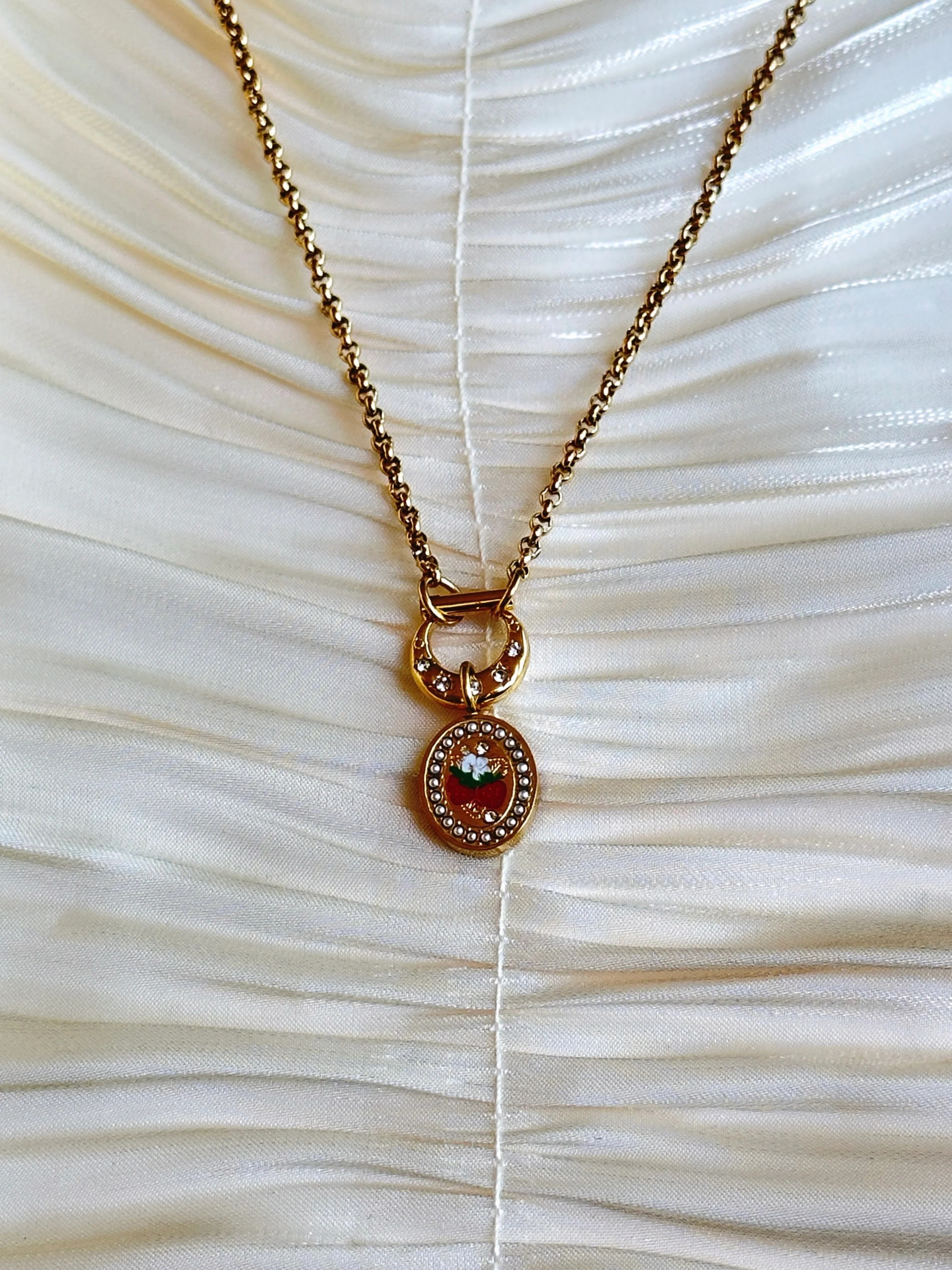 Liora Strawberry Charm Necklace - Image 2