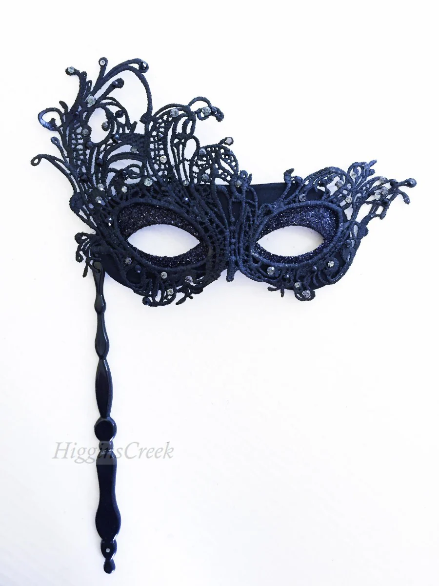 Venetian Eye Shimmer Mask - Black - Image 3