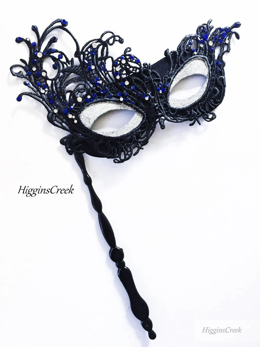 Venetian Eye Shimmer Mask - Black - Image 6