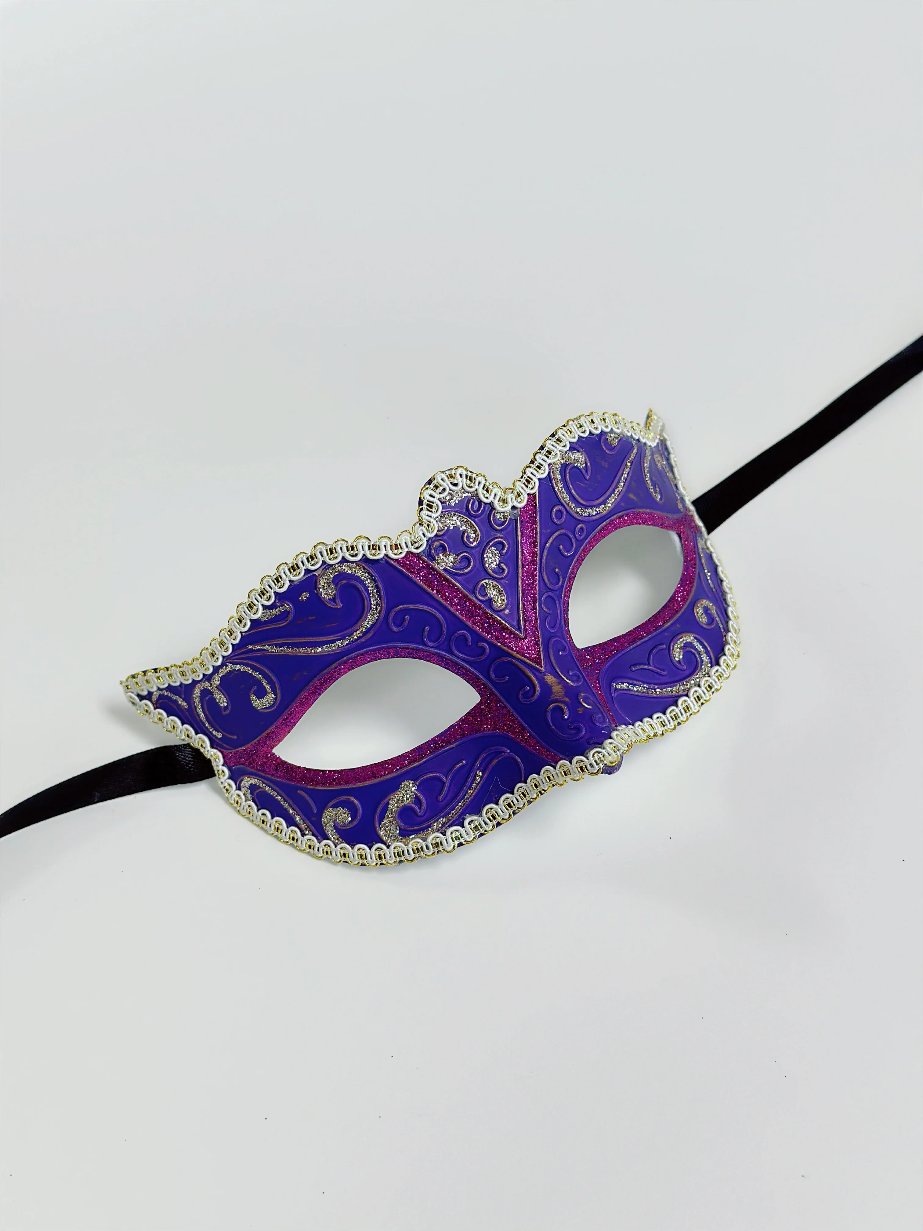 Mardi Gras Mask – Purple Pink & Gold Glitter