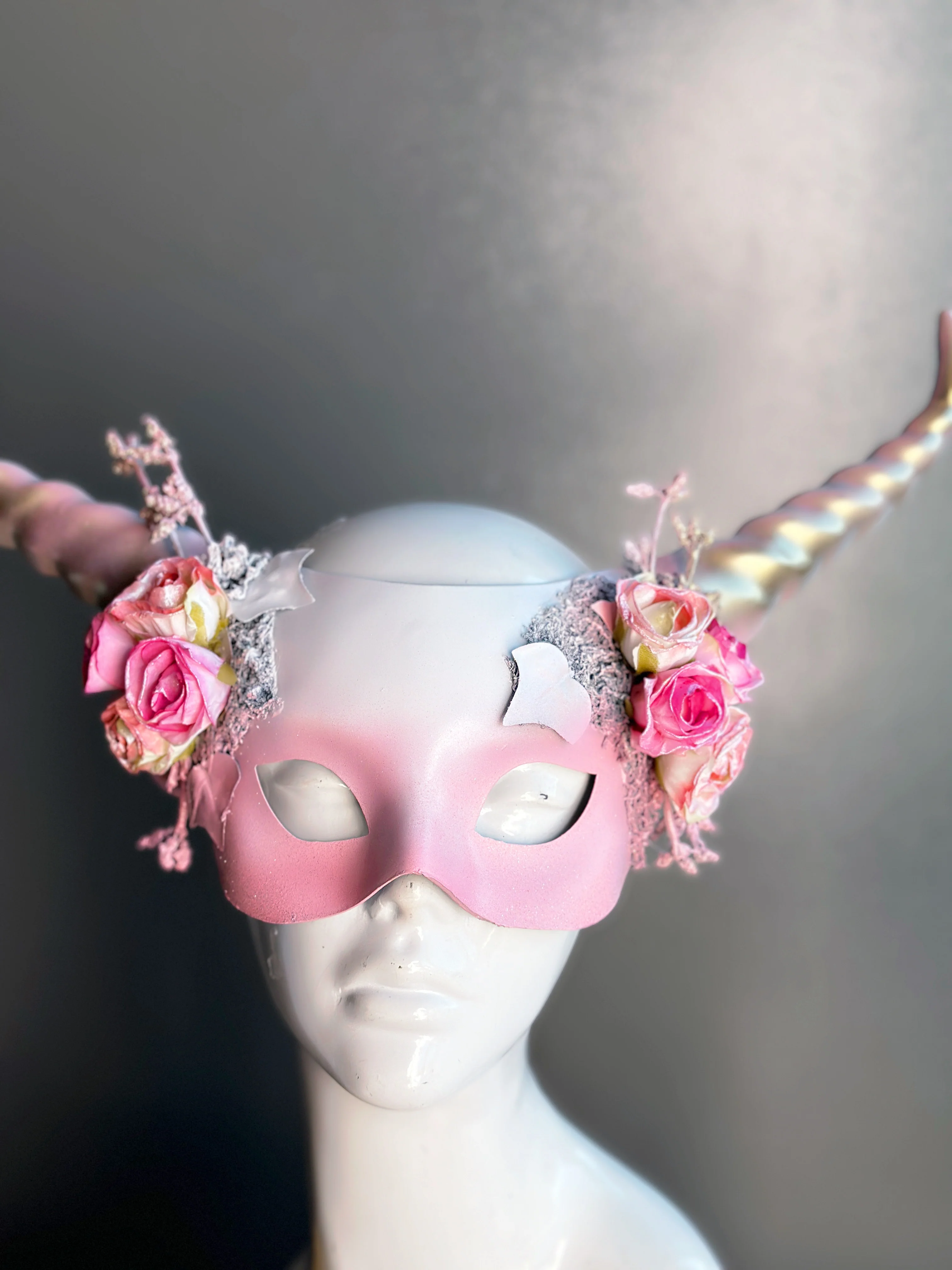 Long Horn Mask - Pink Beauty - Image 2
