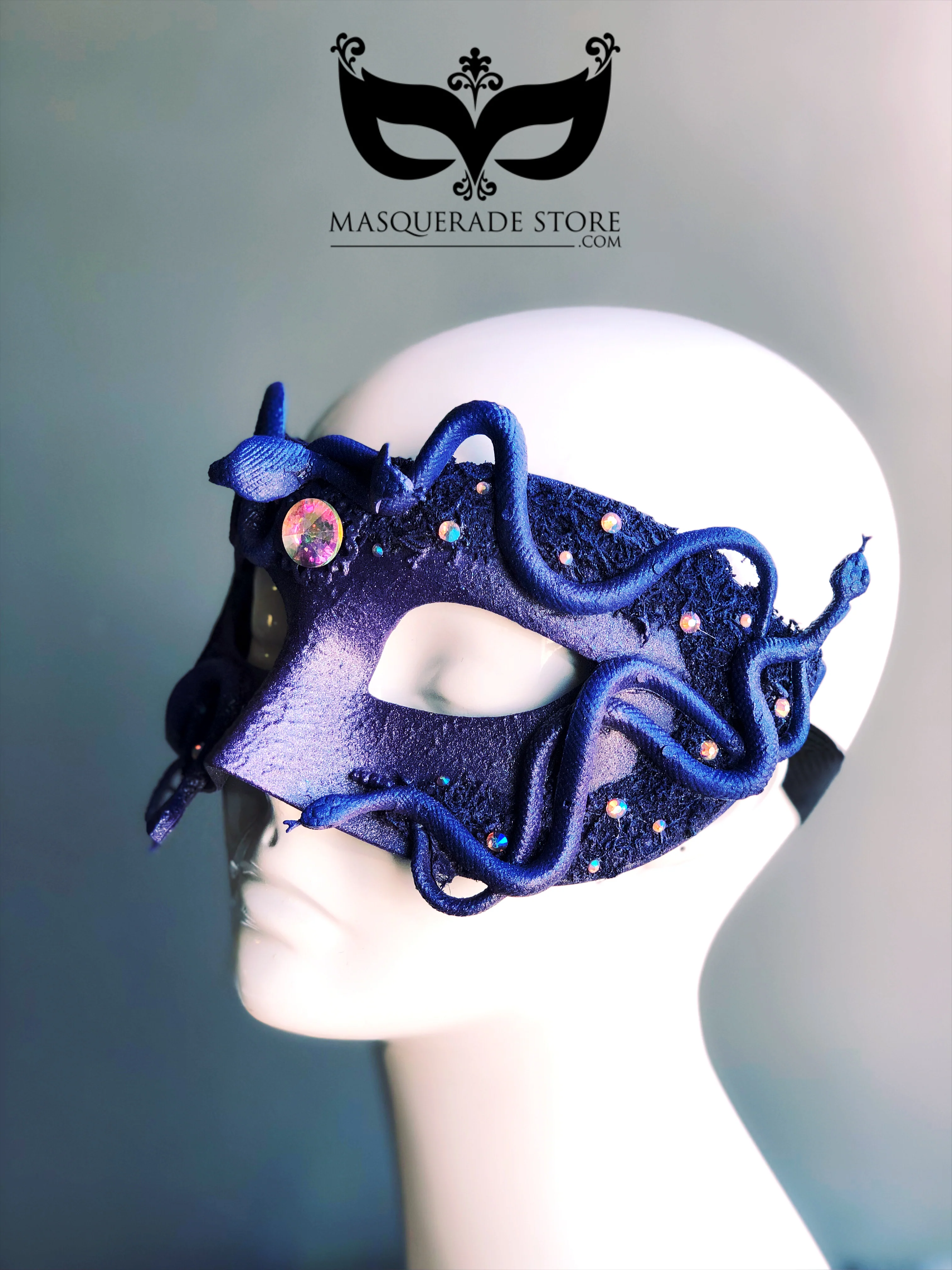 Medusa Snake Mask - Navy - Image 3