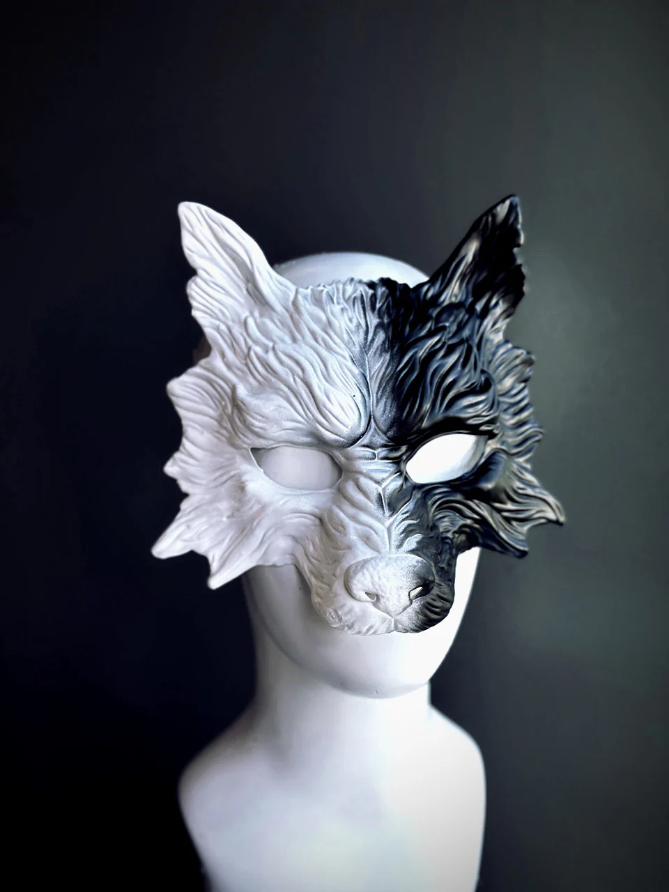 Werewolf Mask - Black/White - Image 2