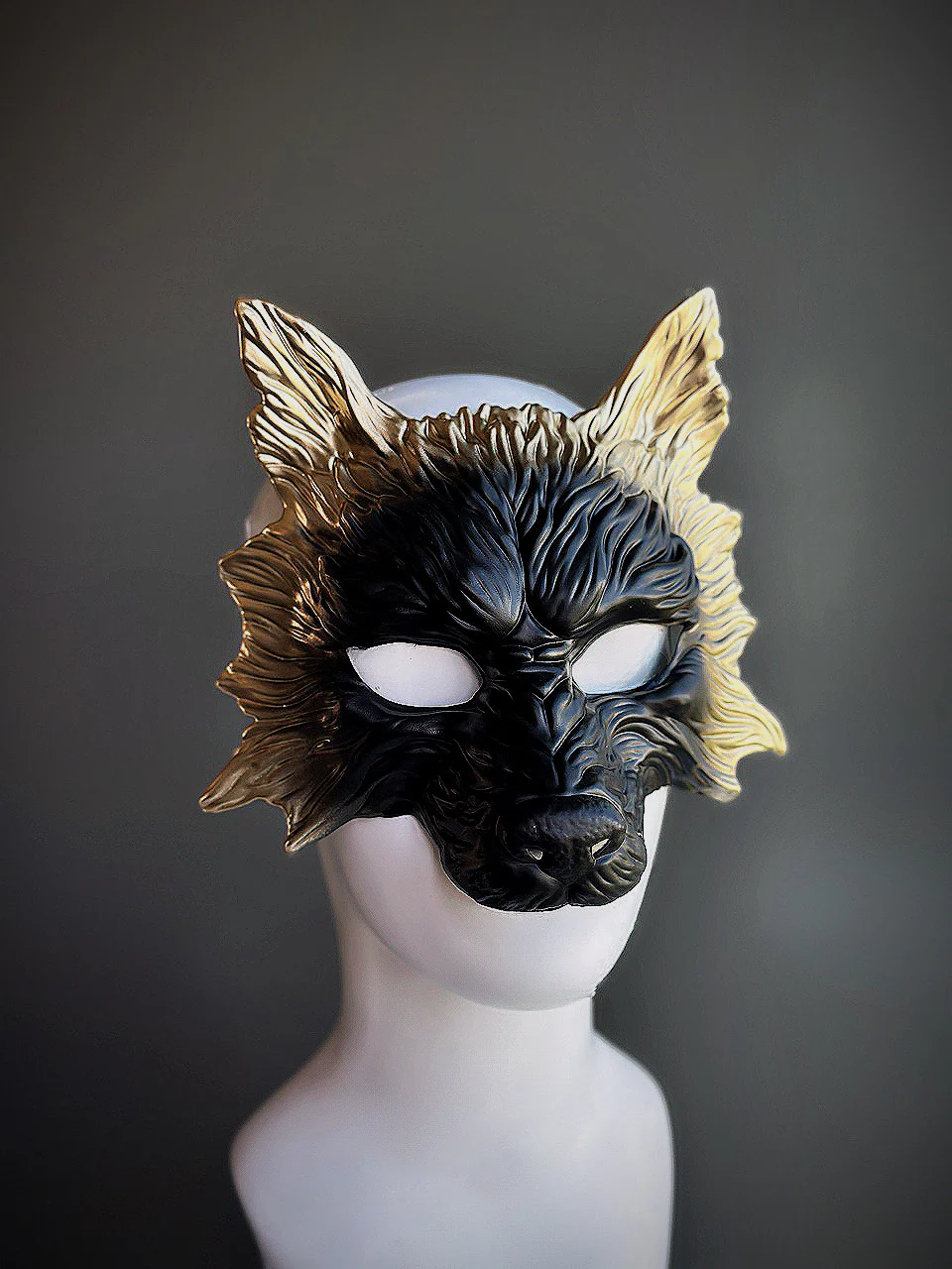 Werewolf Mask - Black/Gold - Image 2