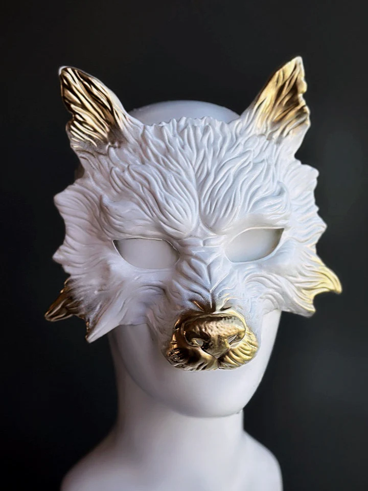 Werewolf Mask - White/Gold