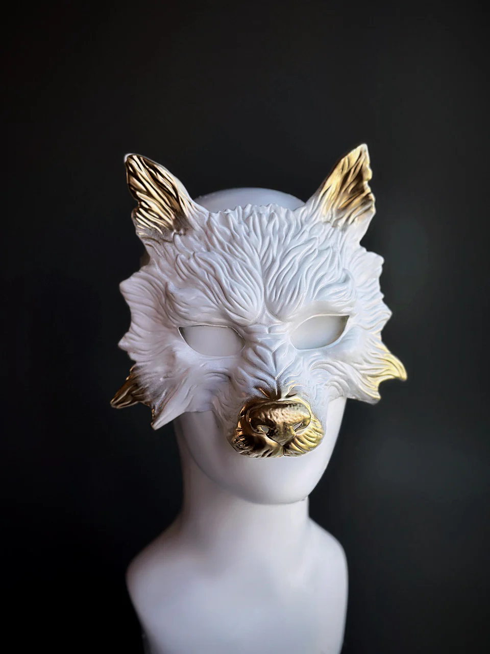 Werewolf Mask - White/Gold - Image 2