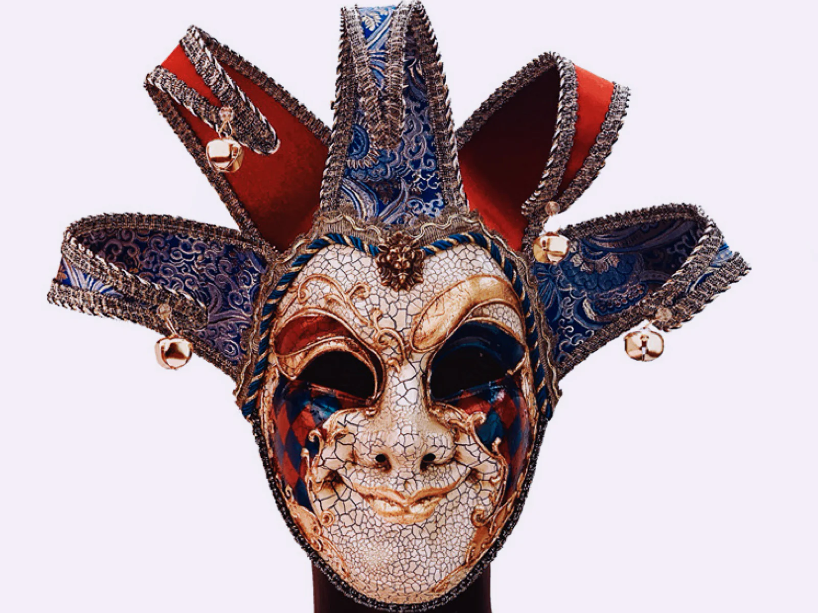 Jester Mask - Harlequin Blue Gold - Image 3
