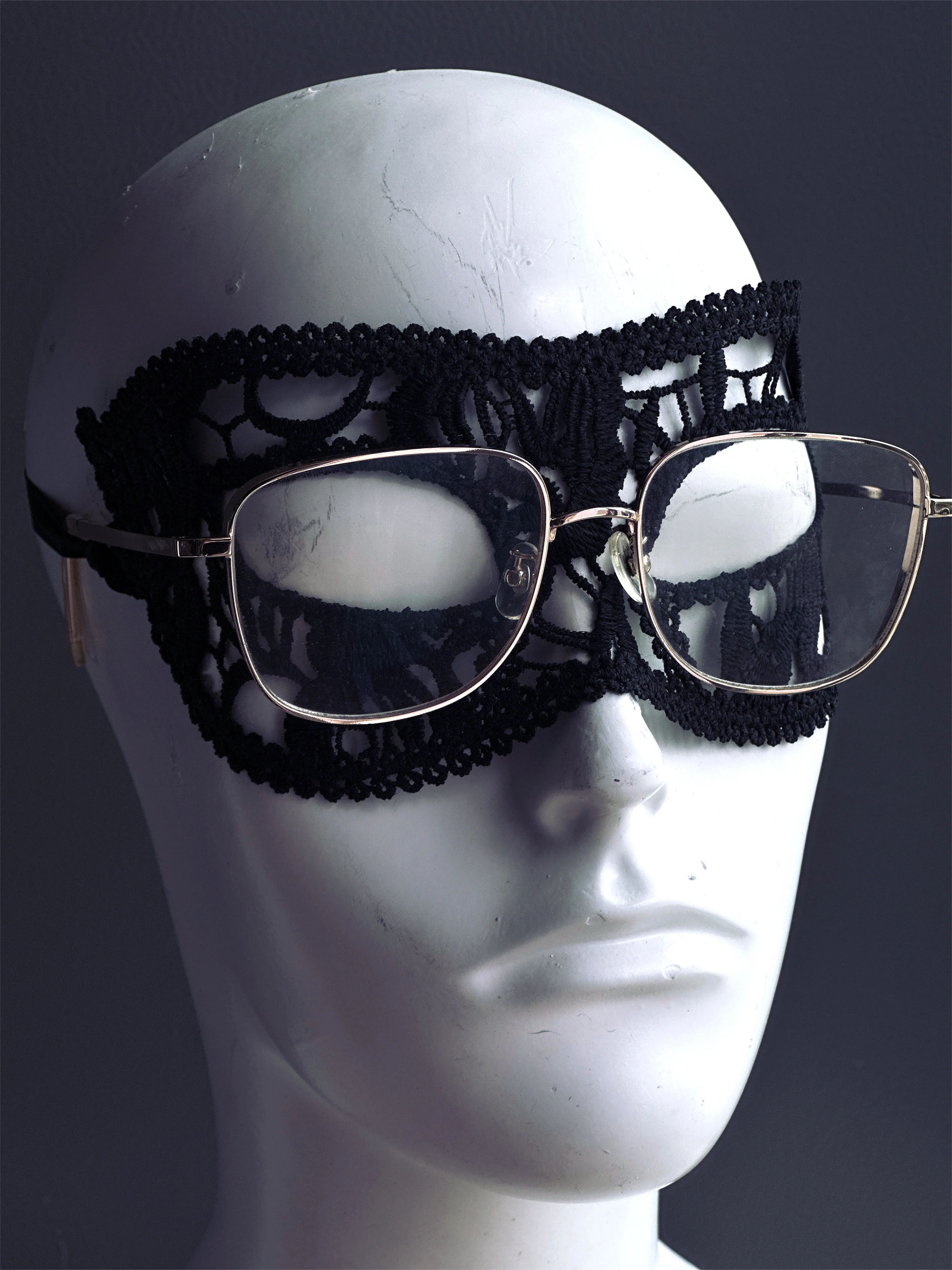 Men's Eyeglass Mask - Black - Image 5
