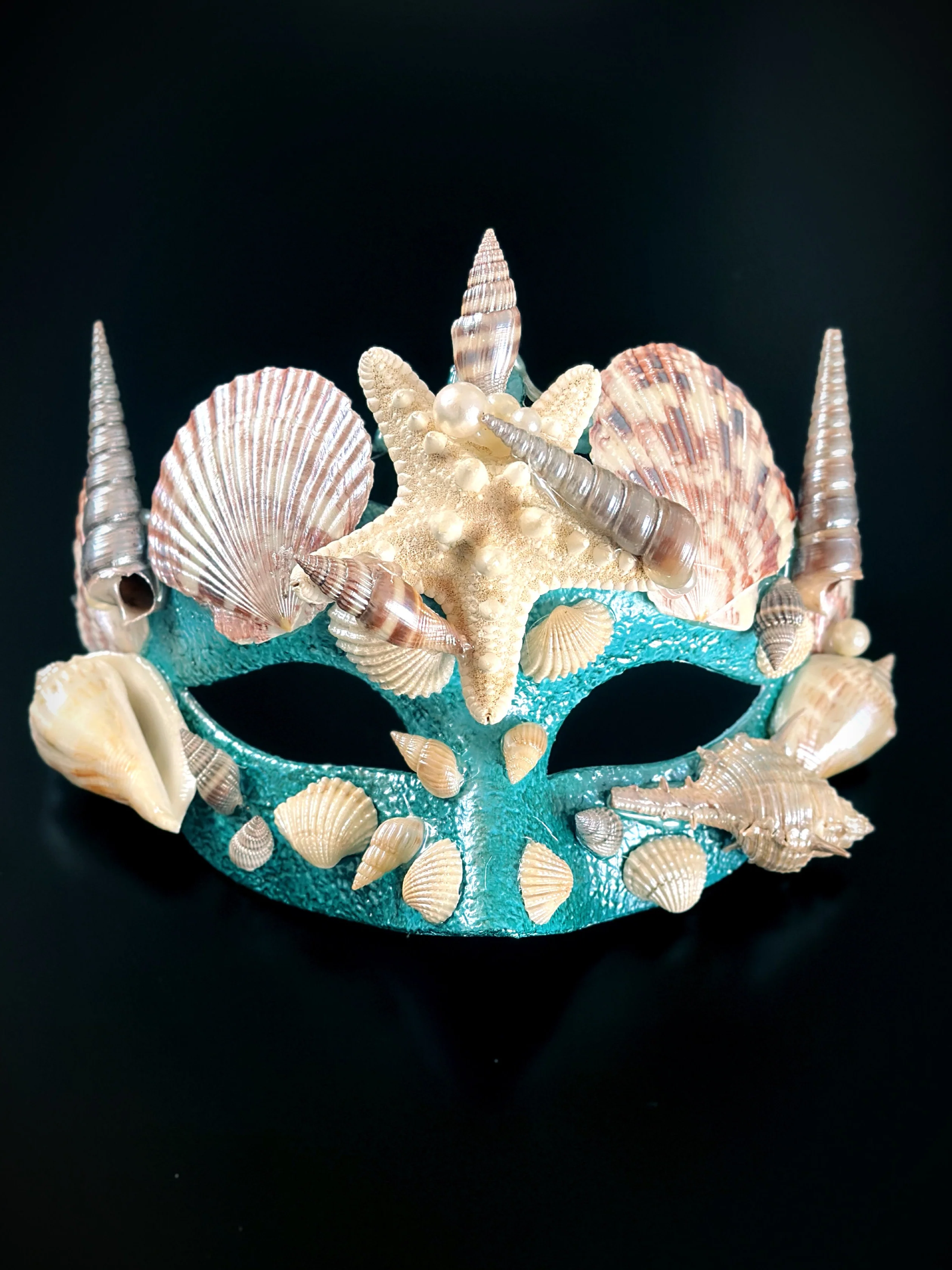 Merman Shell Mask - Turquoise