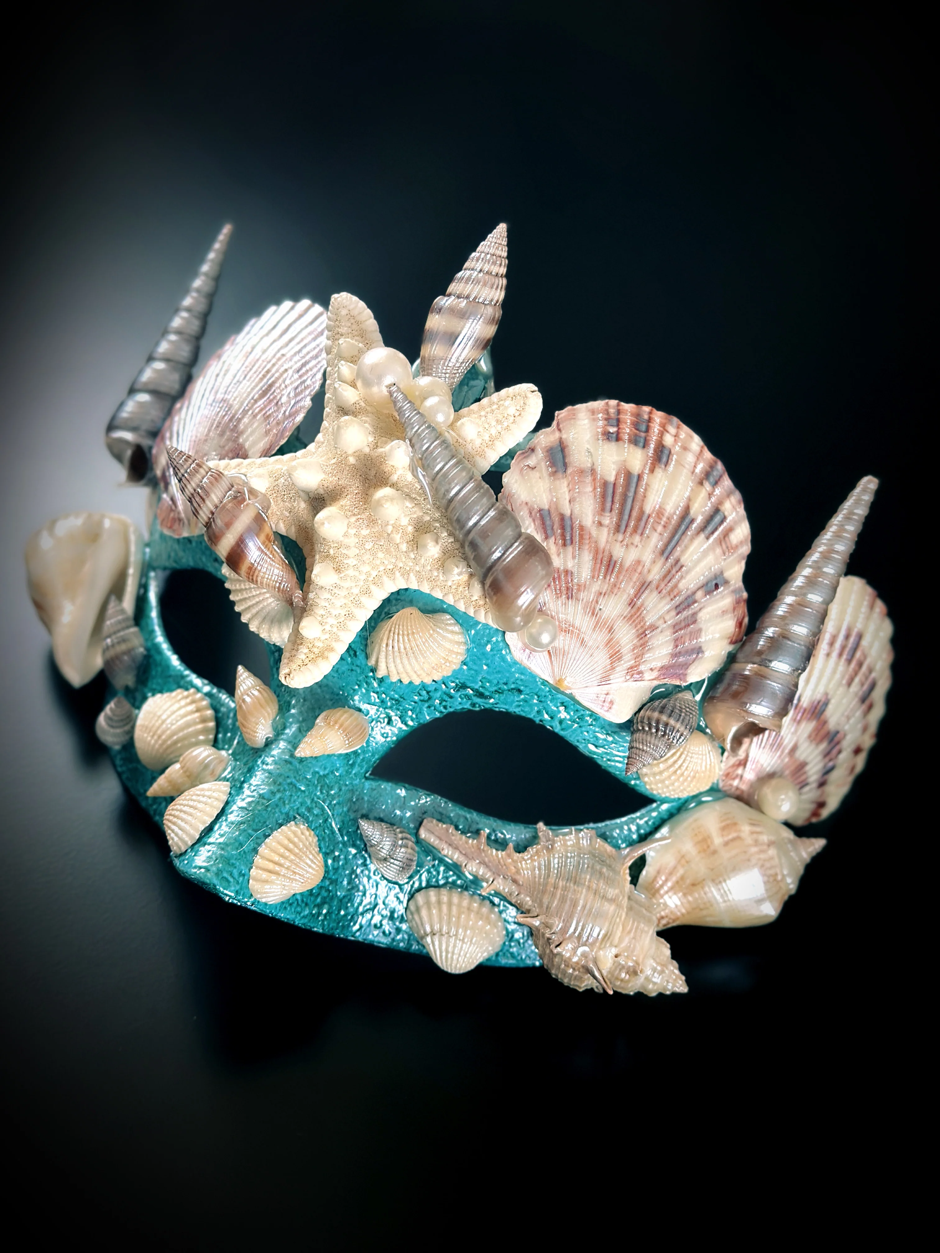 Merman Shell Mask - Turquoise - Image 2