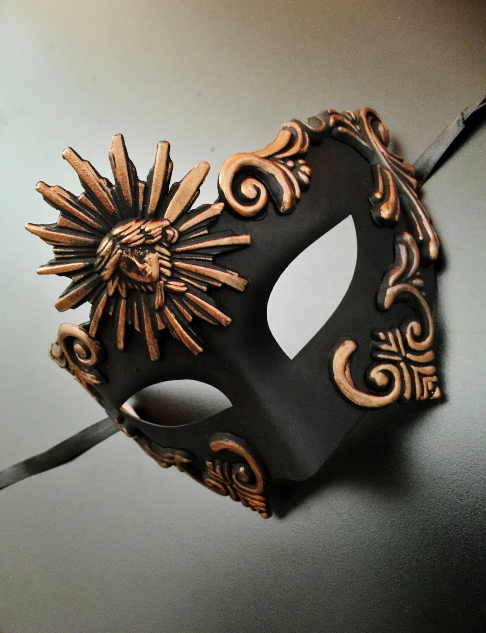 Sun God Mask - Bronze/Black - Image 3