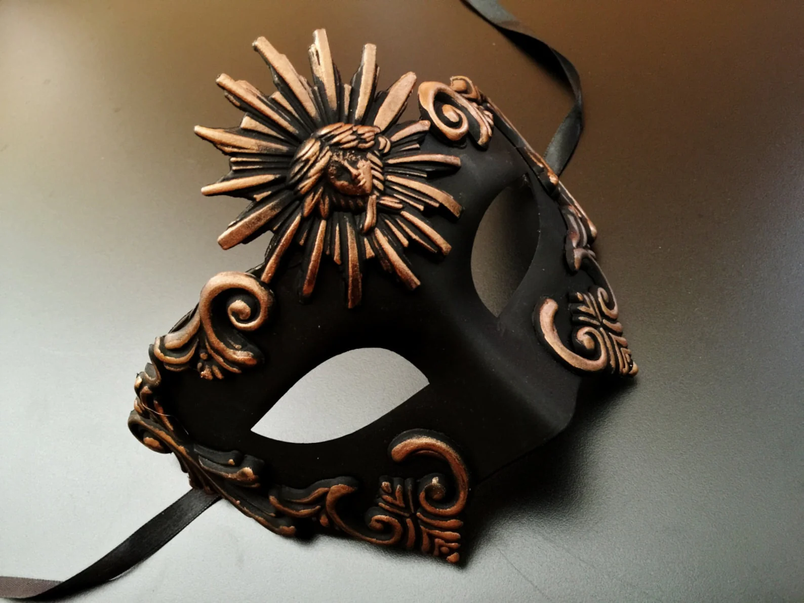 Sun God Mask - Bronze/Black - Image 5