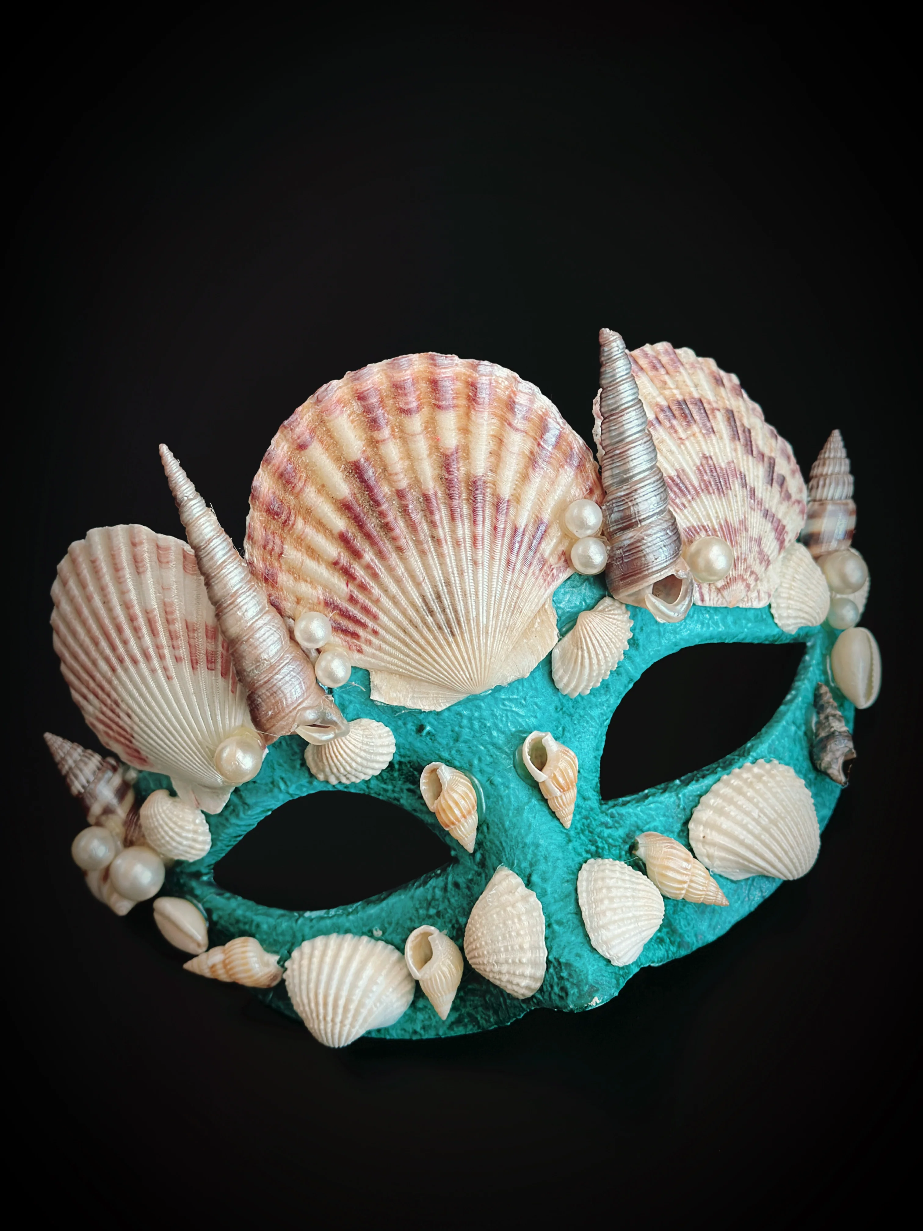 Merman Shell Mask - Turquoise - Image 2