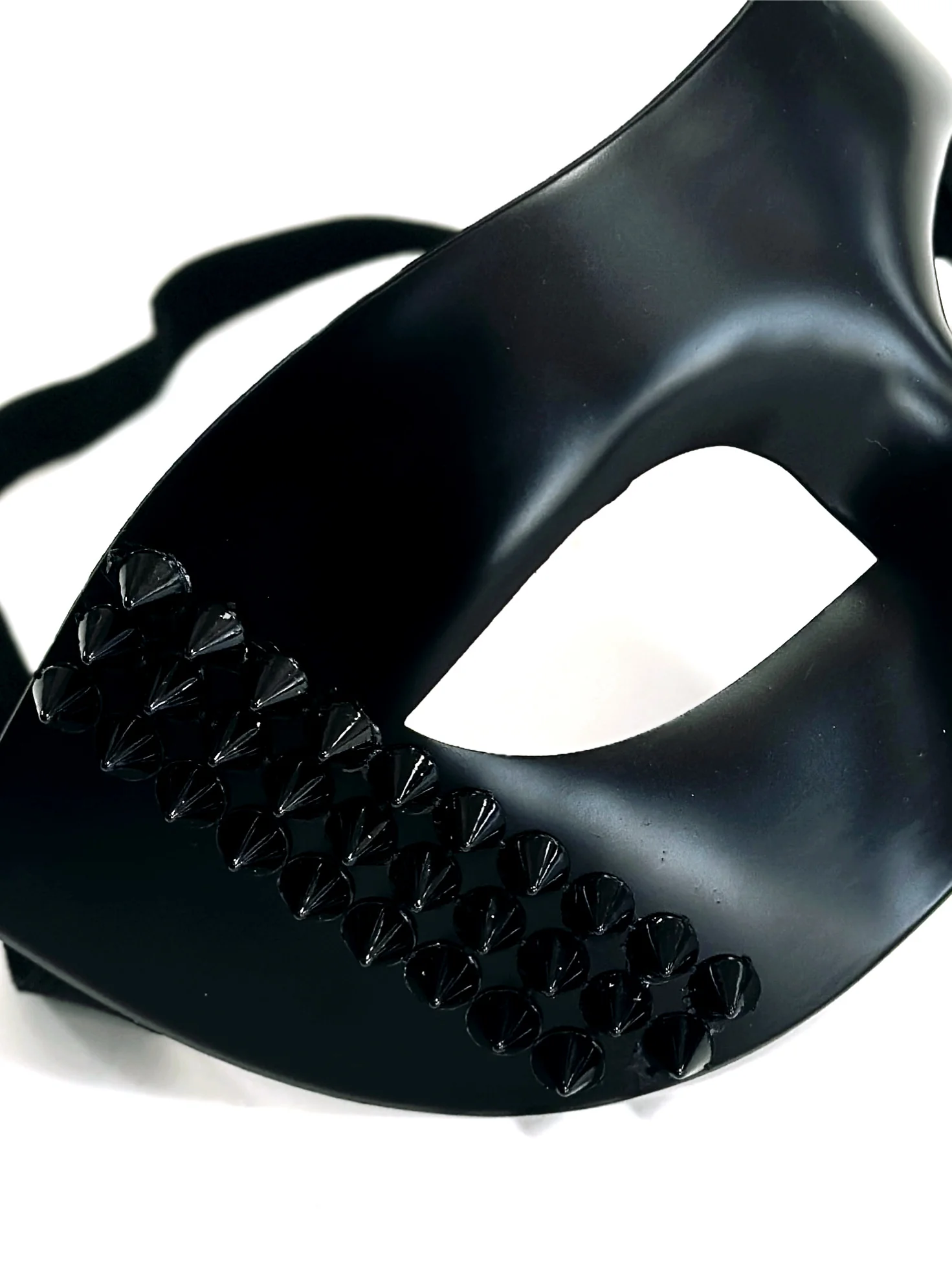 Studded Venetian Mask - Black - Image 2