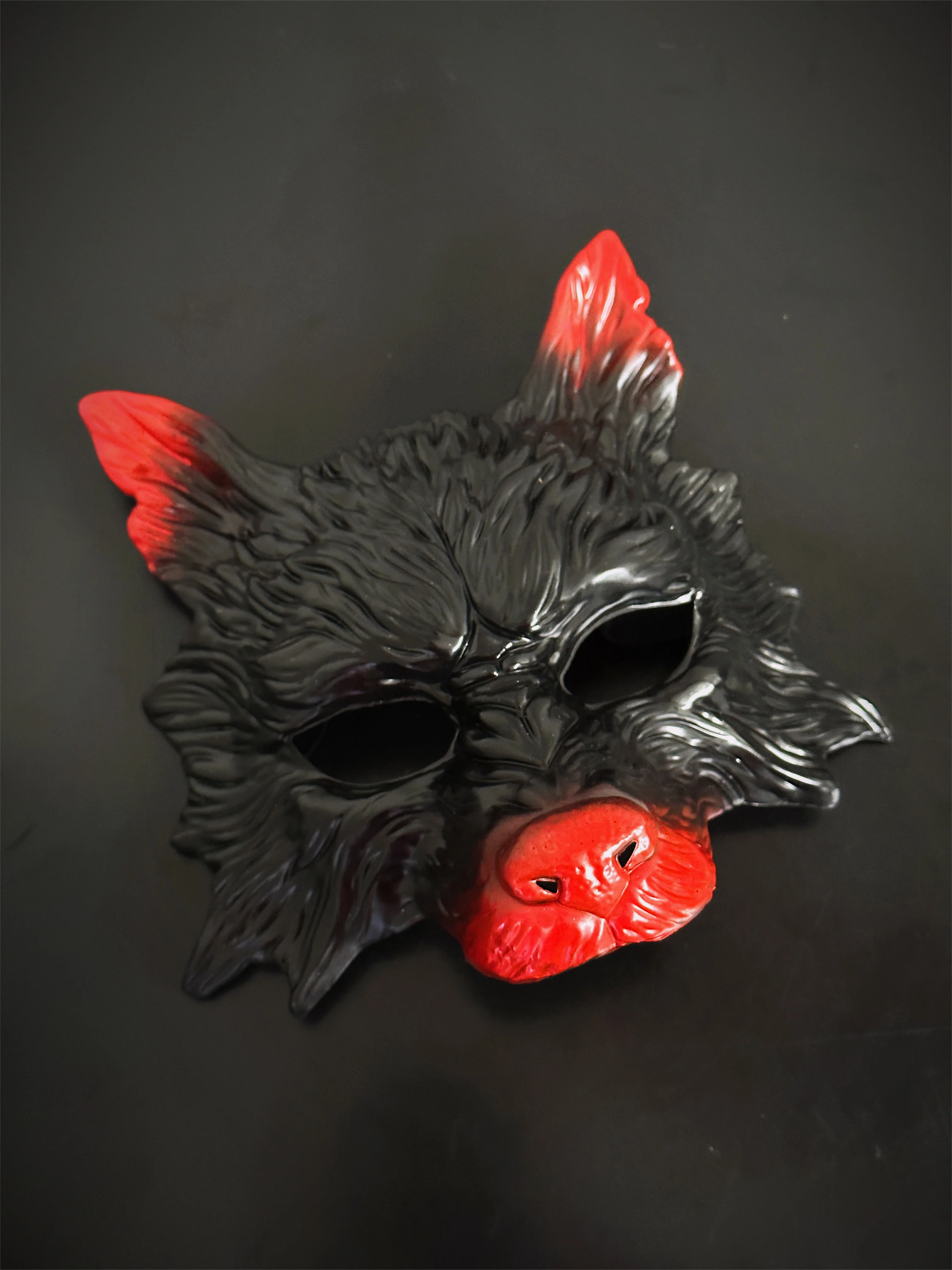 Werewolf Mask - Black/Red - Image 3