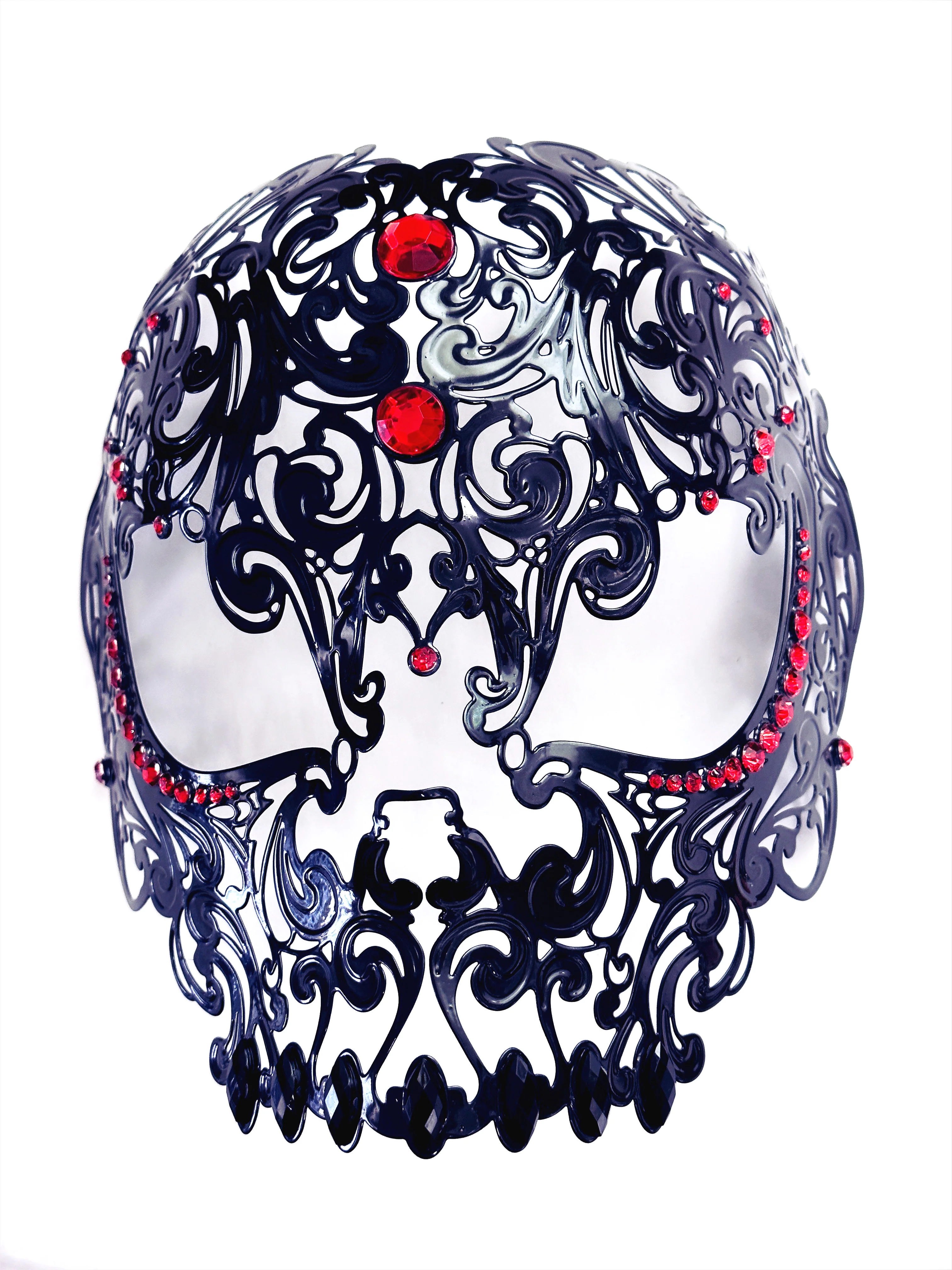 Metal Skull Mask - Black/Red - Image 3