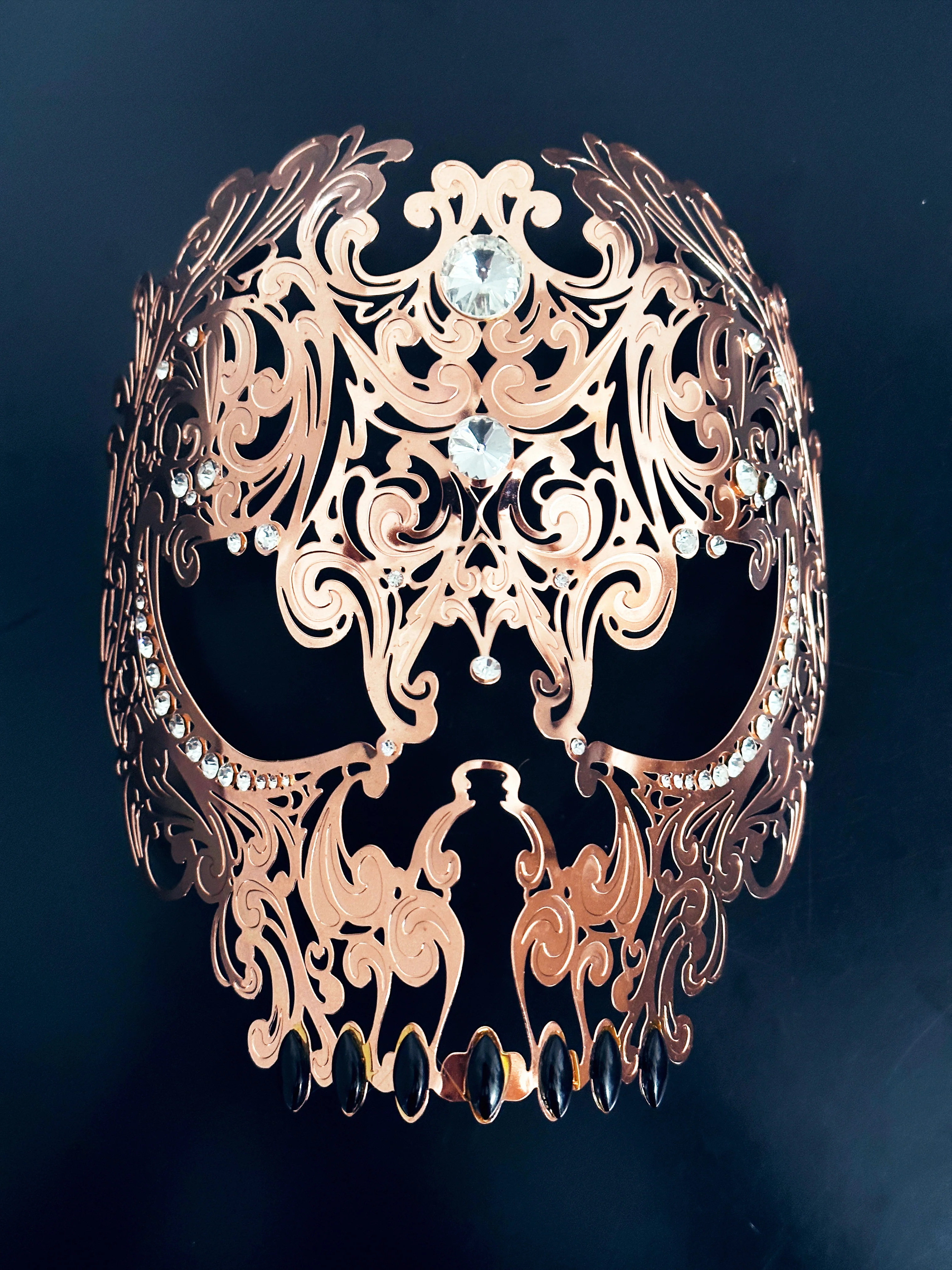 Metal Skull Mask - Rose Gold - Image 3
