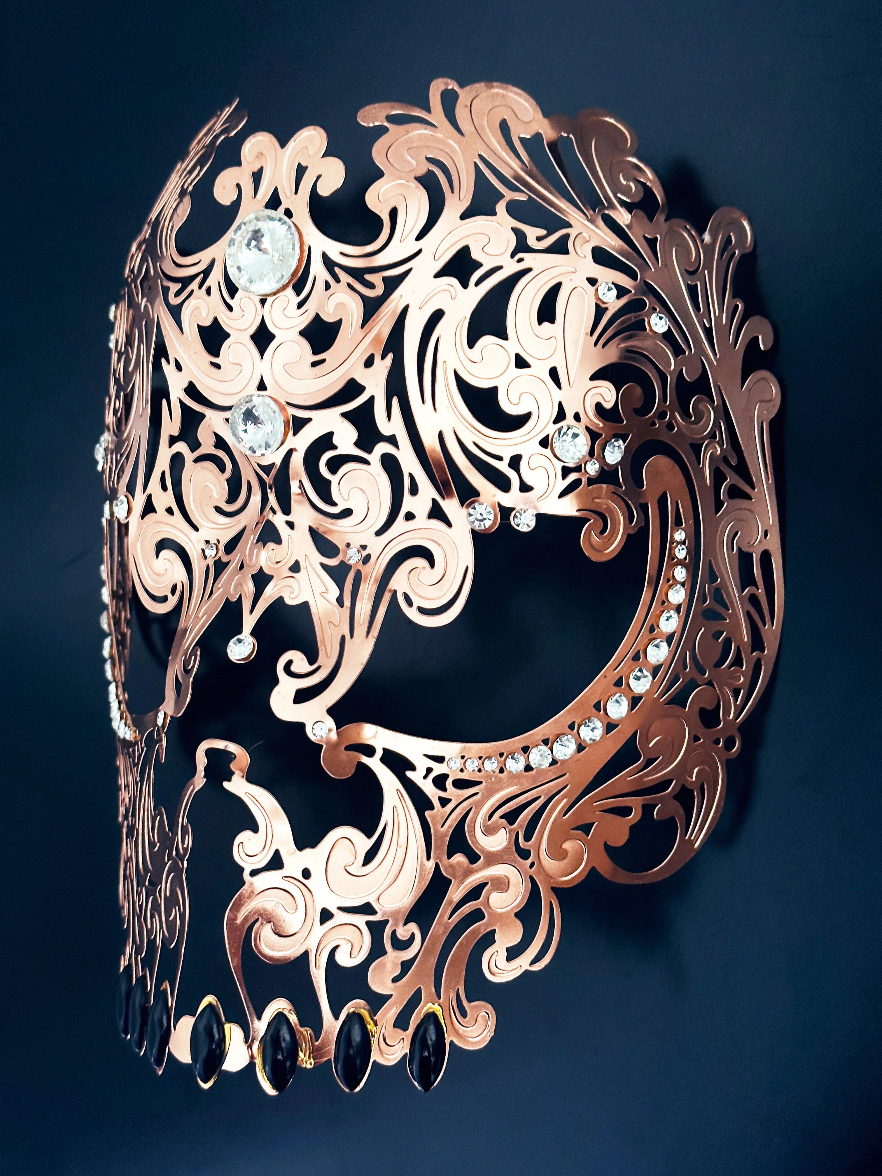 Metal Skull Mask - Rose Gold - Image 4