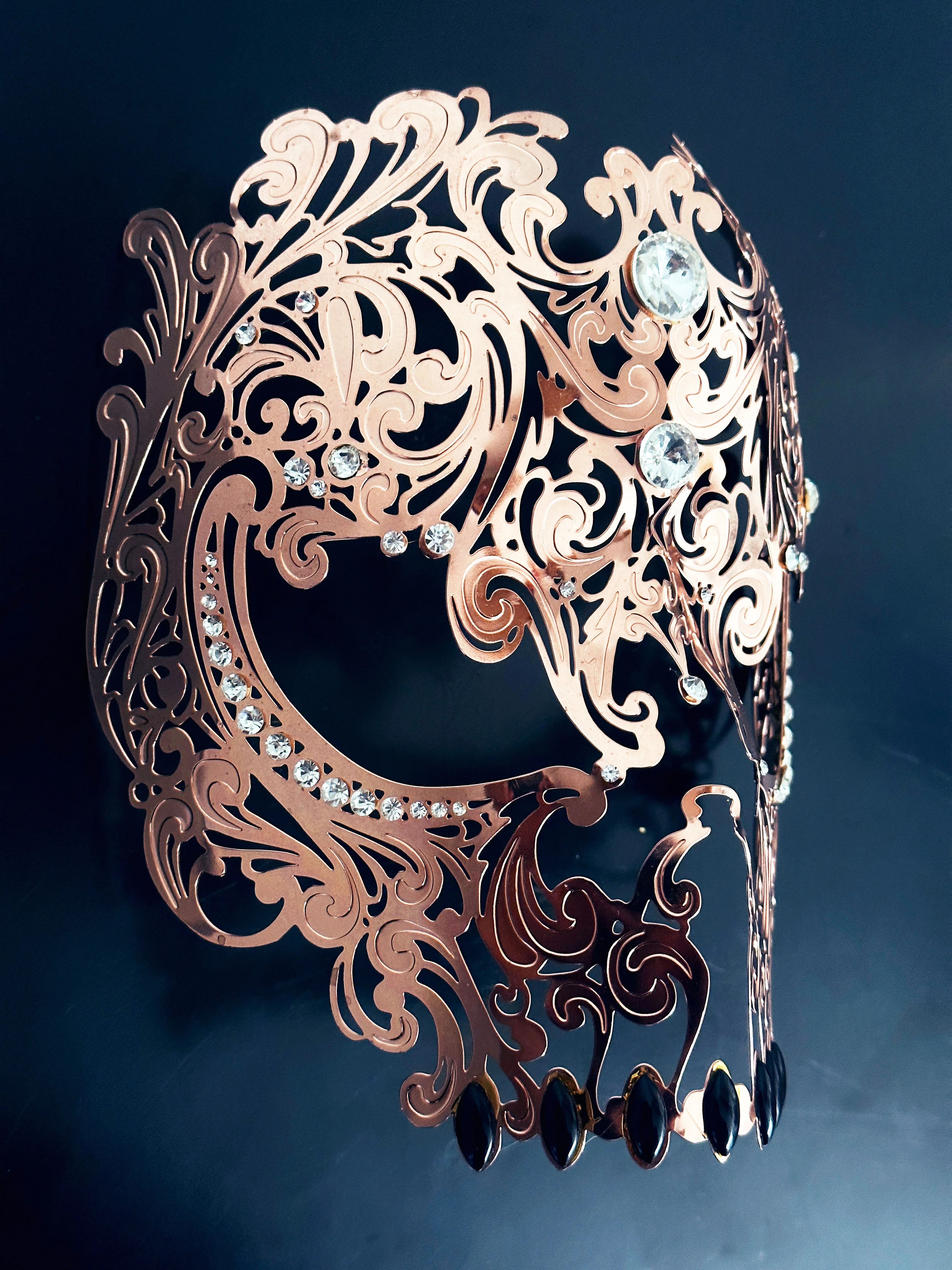 Metal Skull Mask - Rose Gold - Image 5