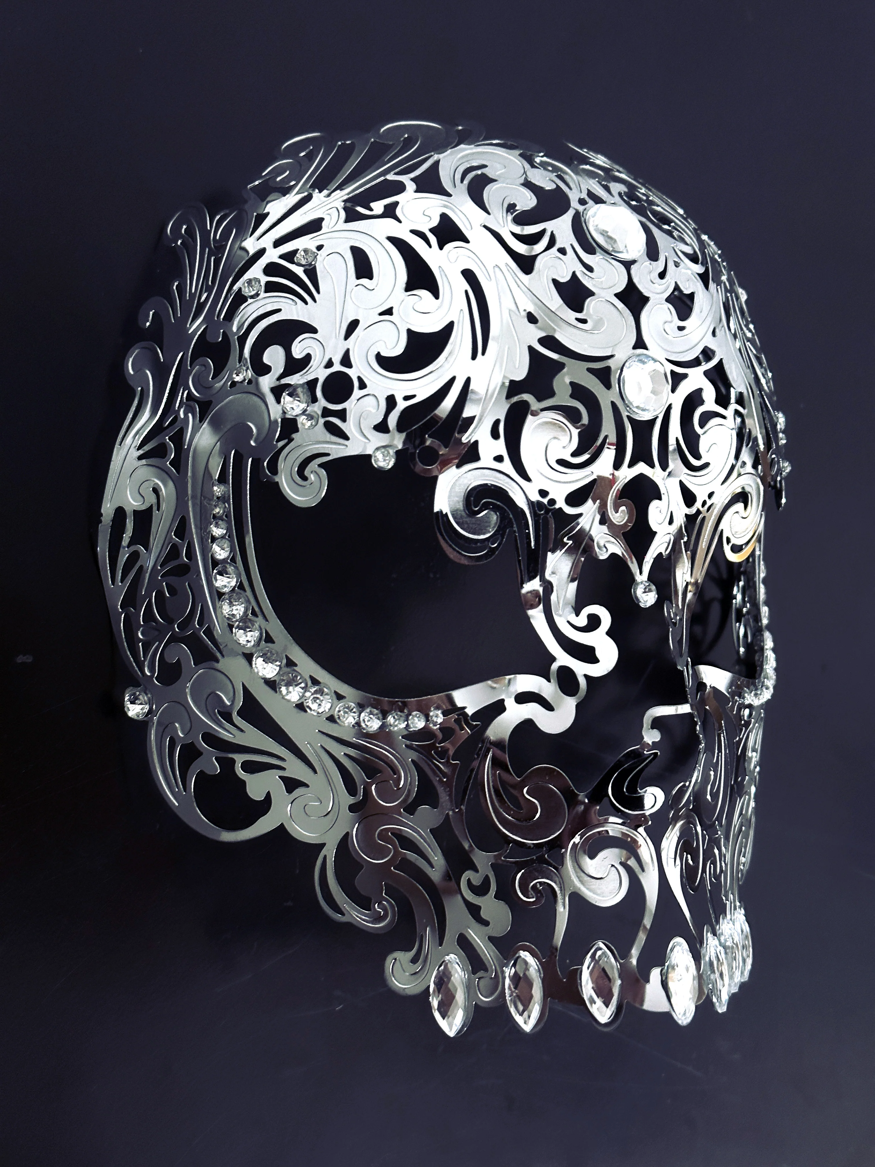 Metal Skull Mask - Silver - Image 3
