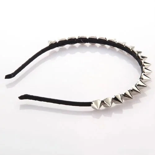Studded Headband - Silver - Image 3