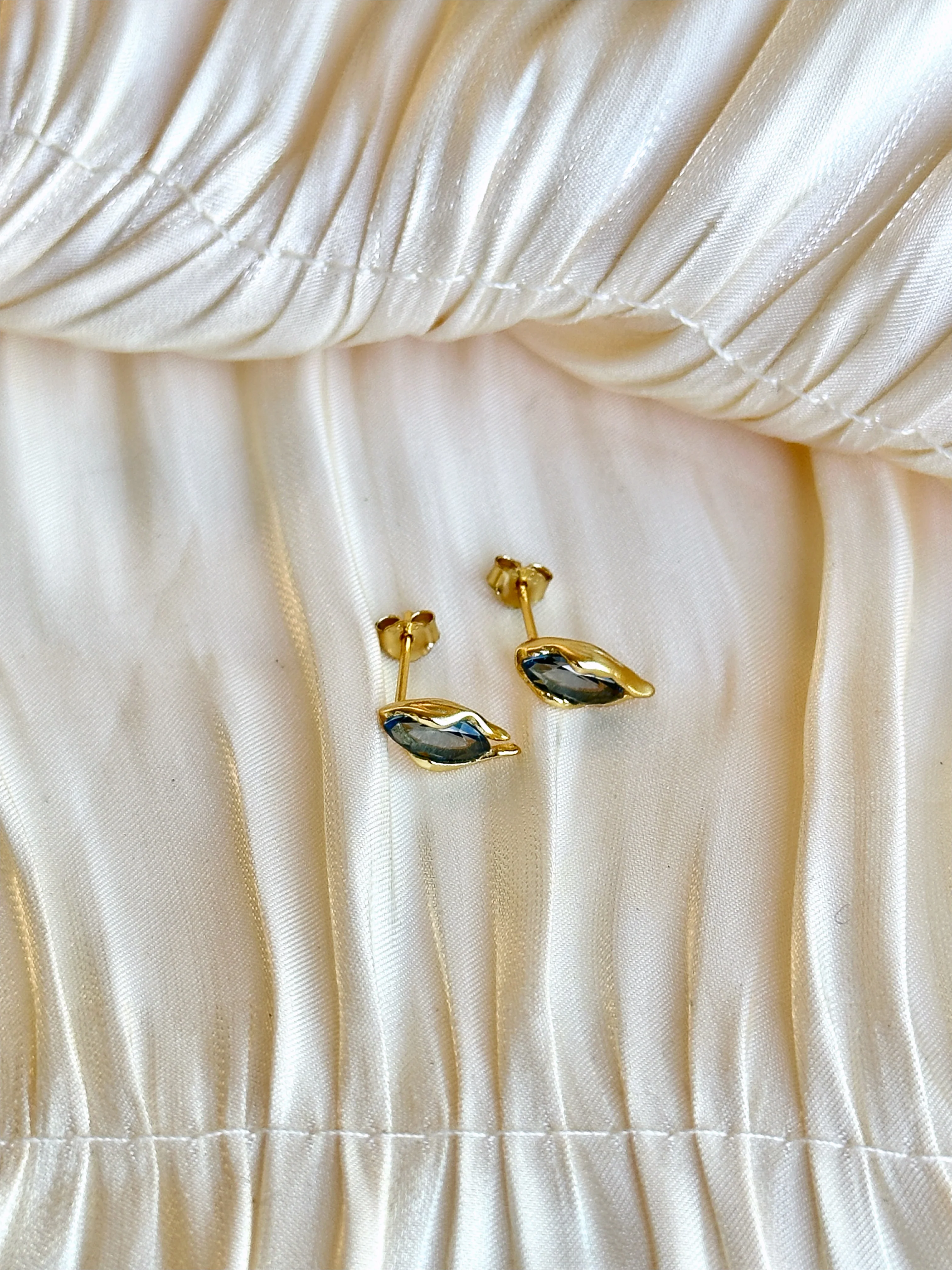 Midnight Marquise Stud Earrings - Image 2