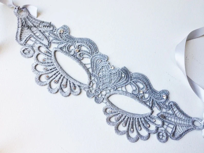 Mystic Lace Mask - Silver