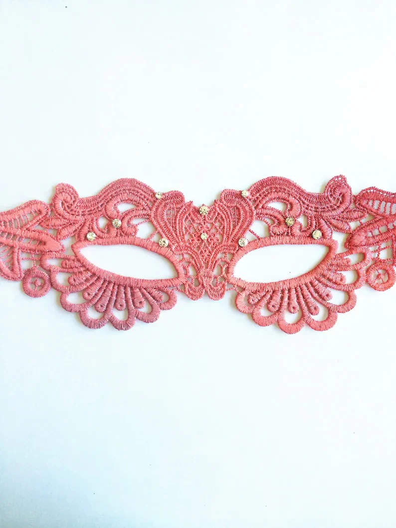 Mystic Lace Mask - Peach Pink - Image 2