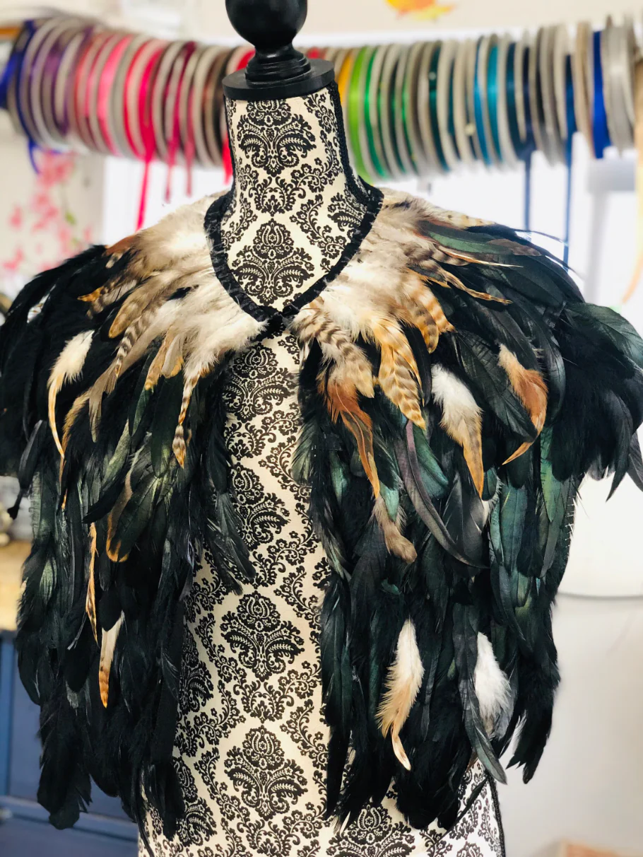 Highland Feather Cape - Viking Warrior - Image 3