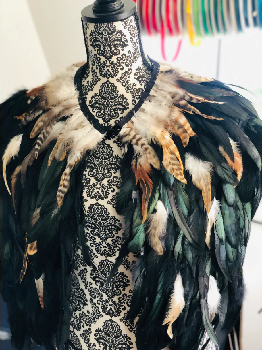 Highland Feather Cape - Viking Warrior - Image 5