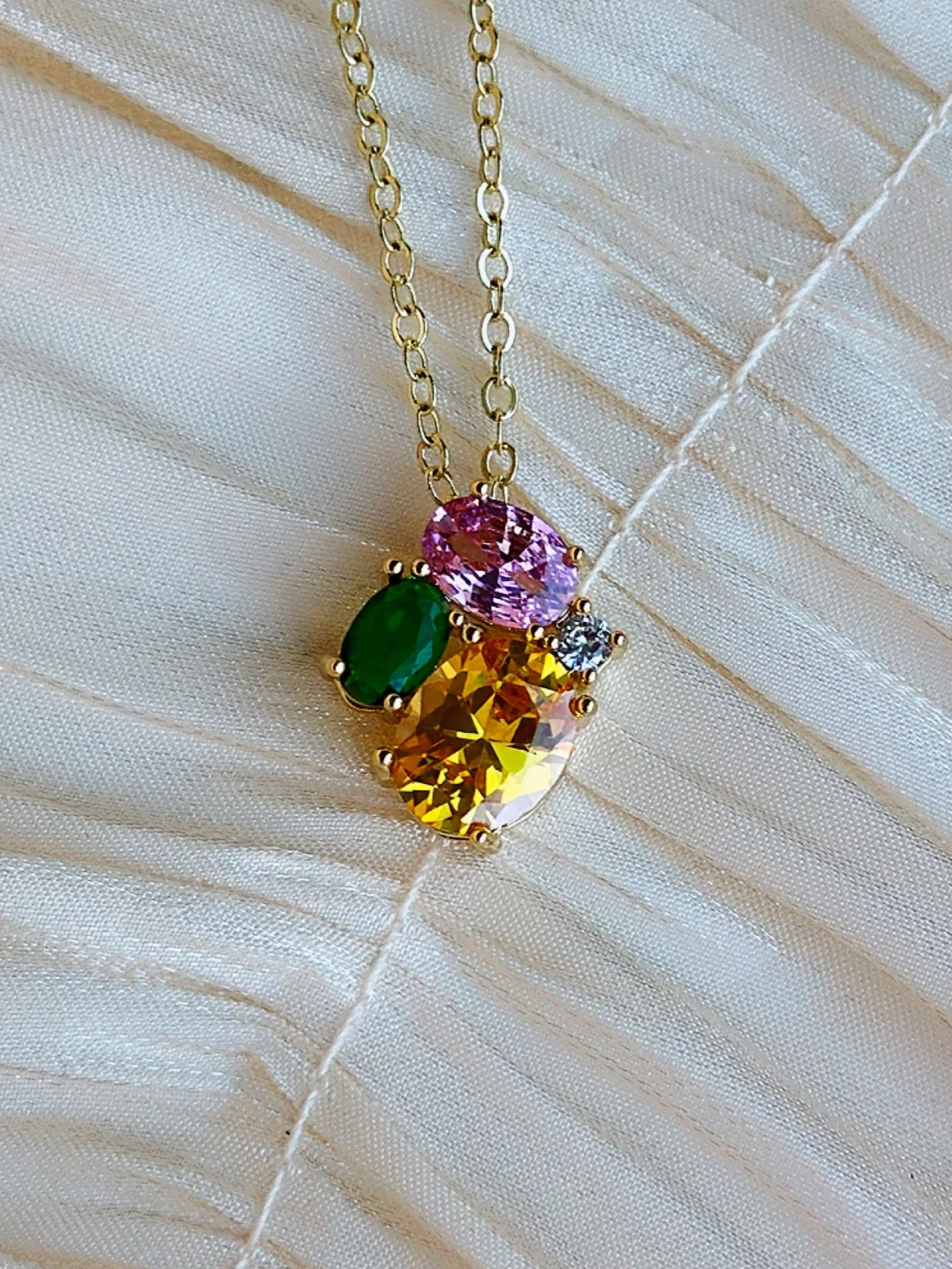 Ophelia - Necklace (Gold/Multicolor) - Image 2