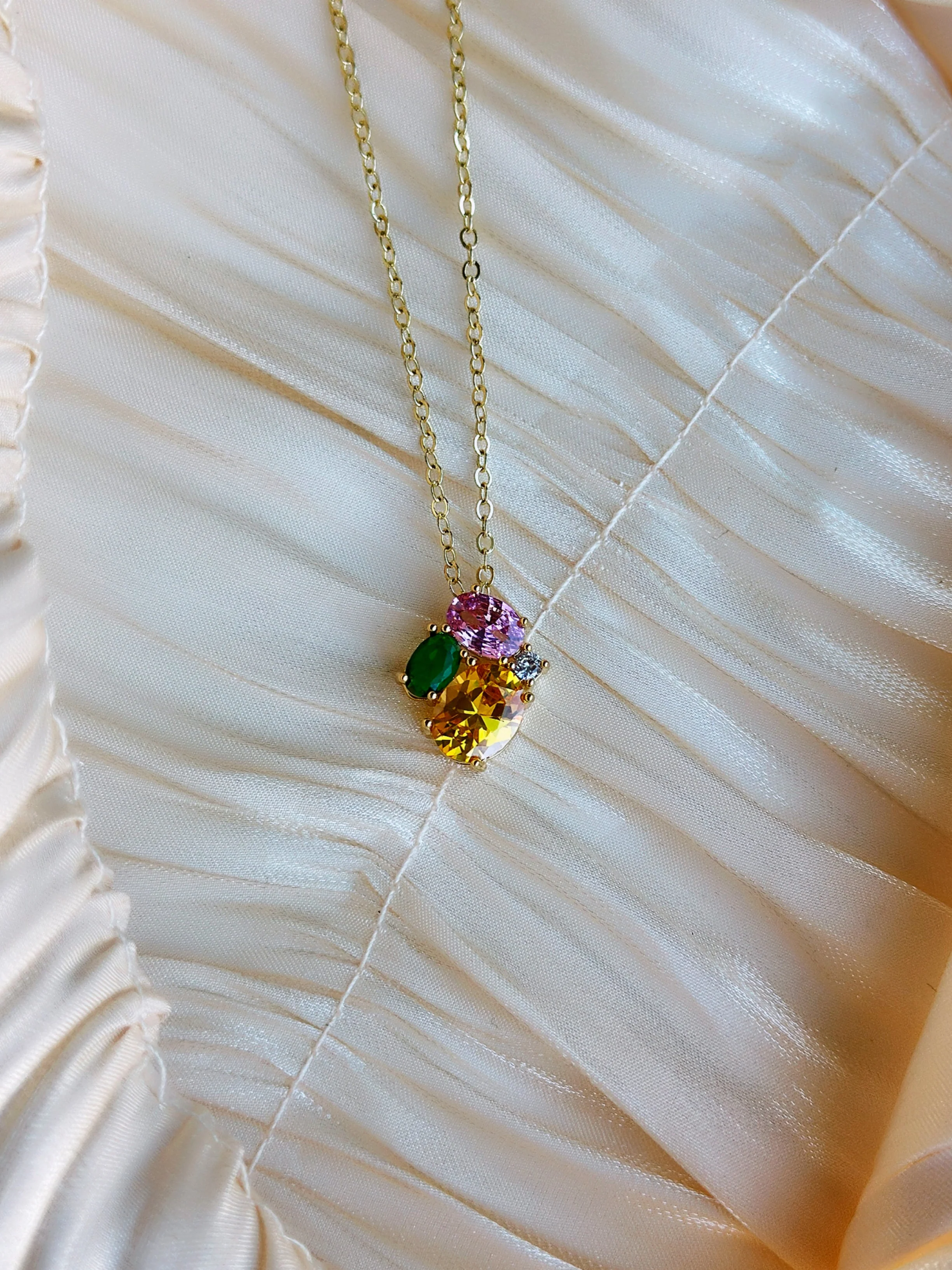 Ophelia - Necklace (Gold/Multicolor) - Image 3
