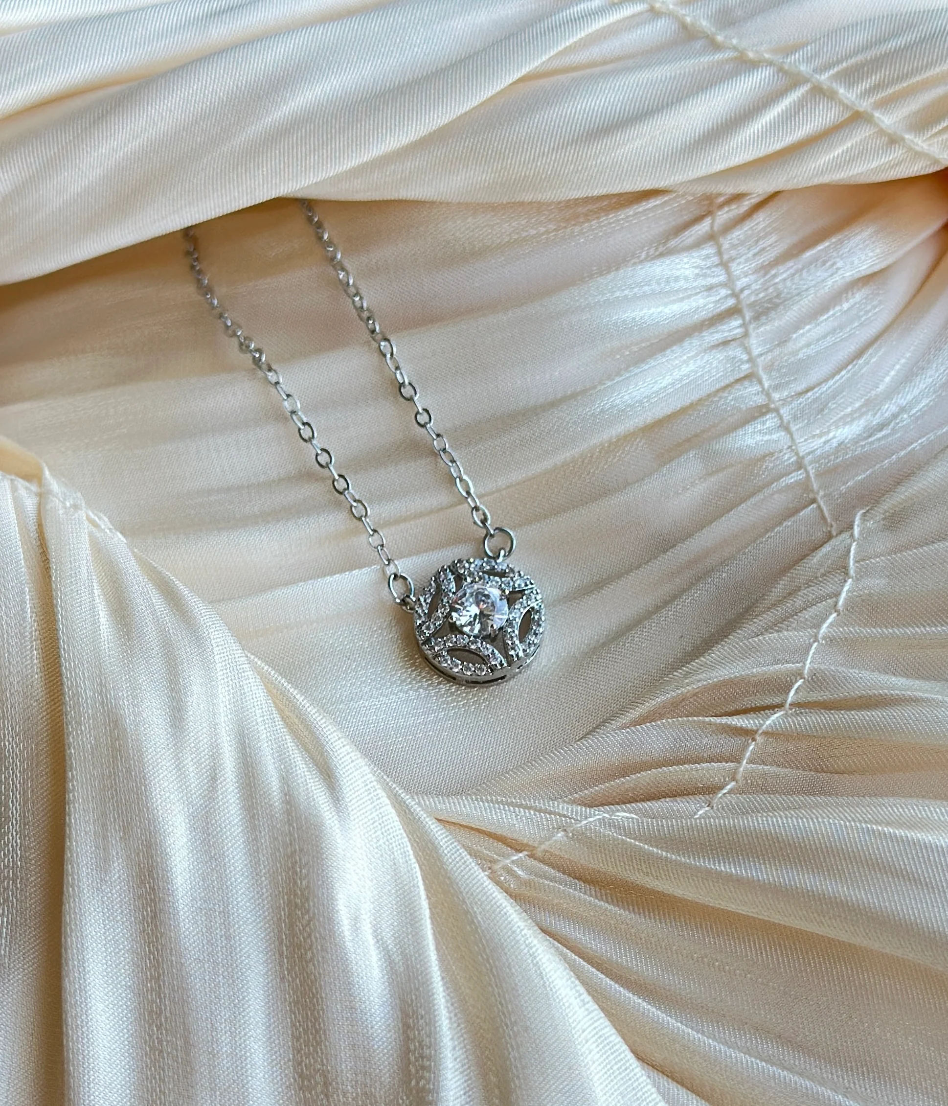 Radiant Halo - Necklace (Silver) - Image 2