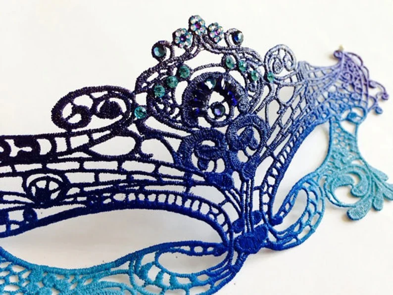 Nina Lace Mask - Blue/Purple Ombre - Image 2