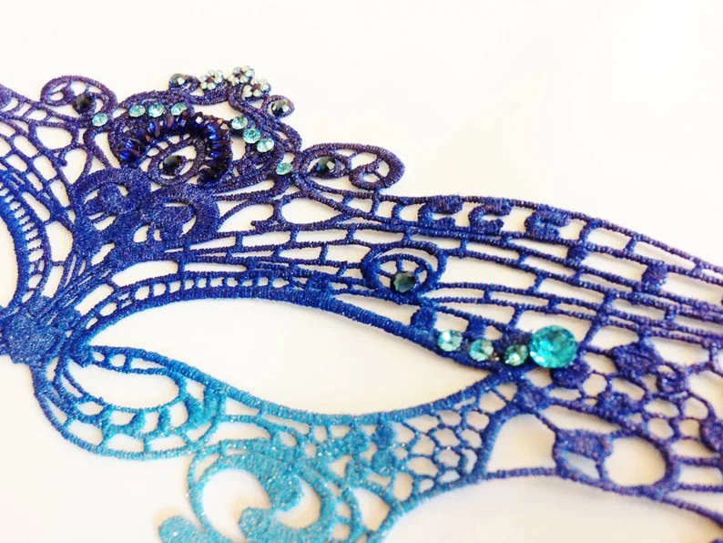Nina Lace Mask - Blue/Purple Ombre - Image 3