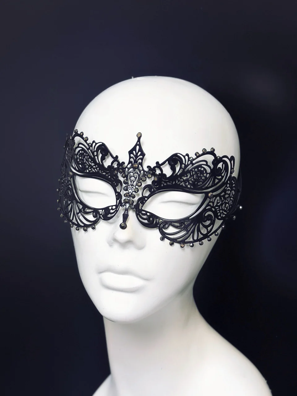 Ana Black Metal Mask - Gun Metal - Image 4