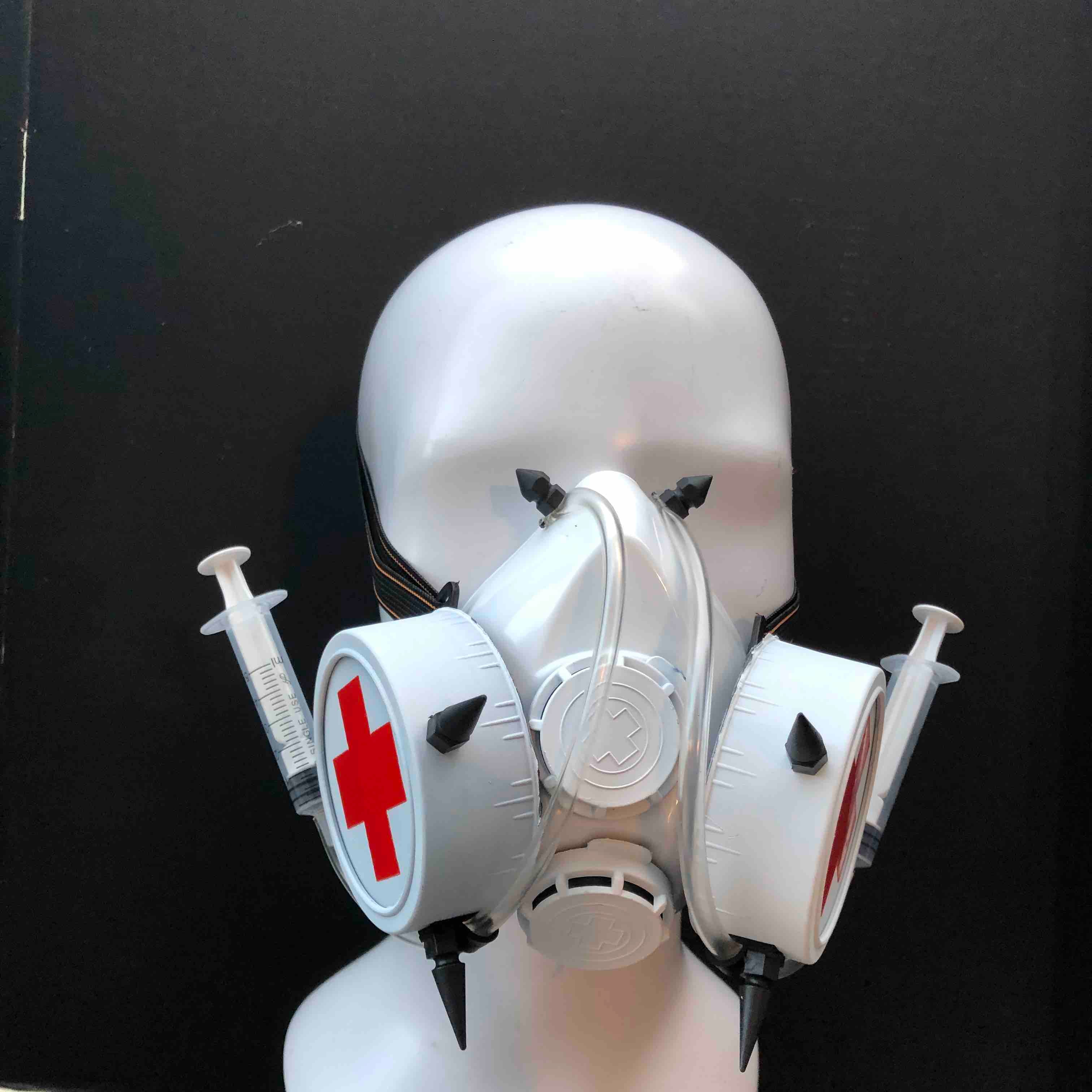 Nurse Cosplay Gas Mask - White - Image 4