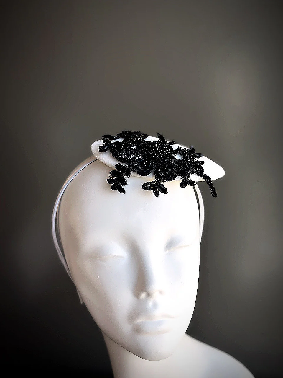 Obsidian Lace - Fascinator Hat - Image 3
