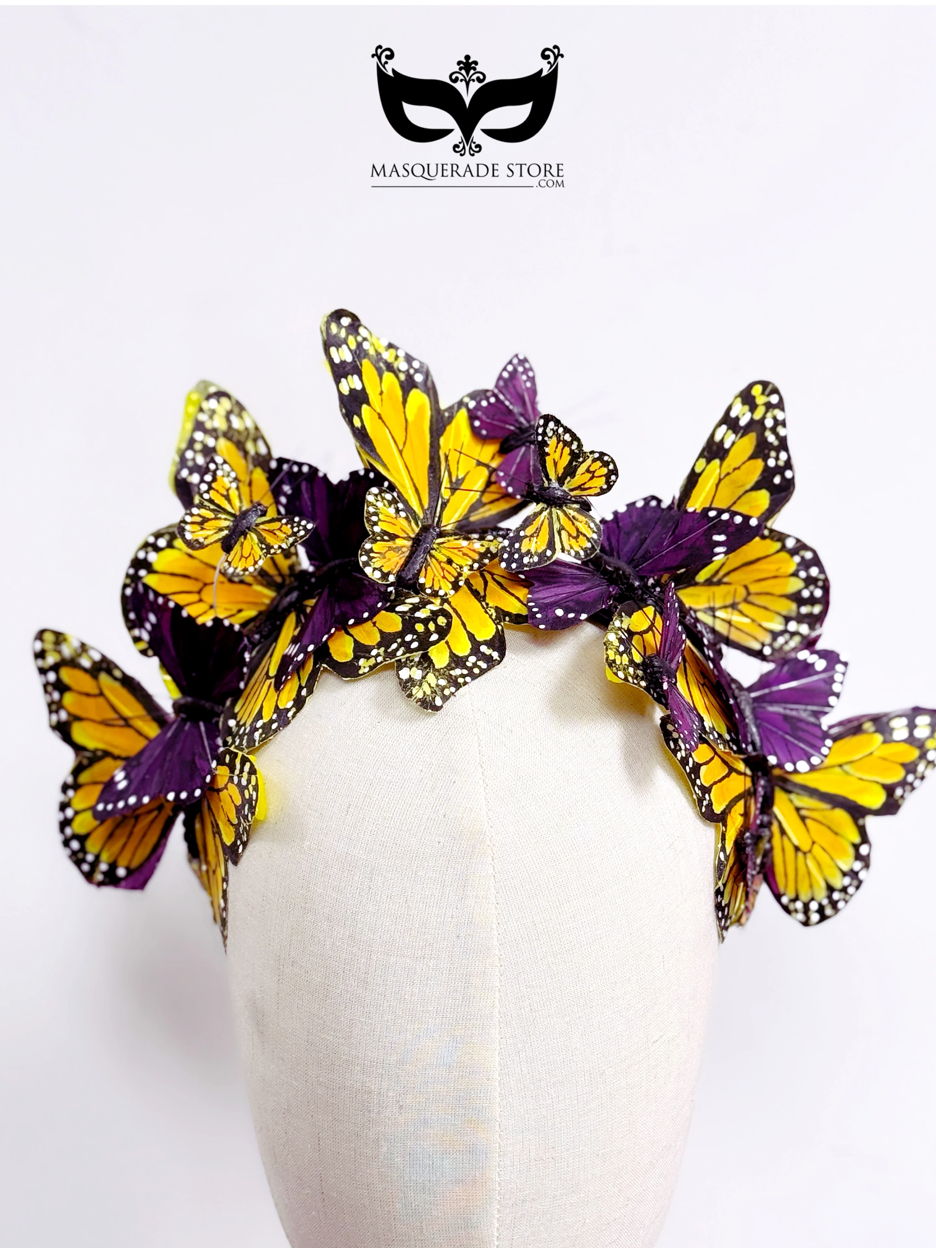 Orange Purple Monarch Butterfly Headband