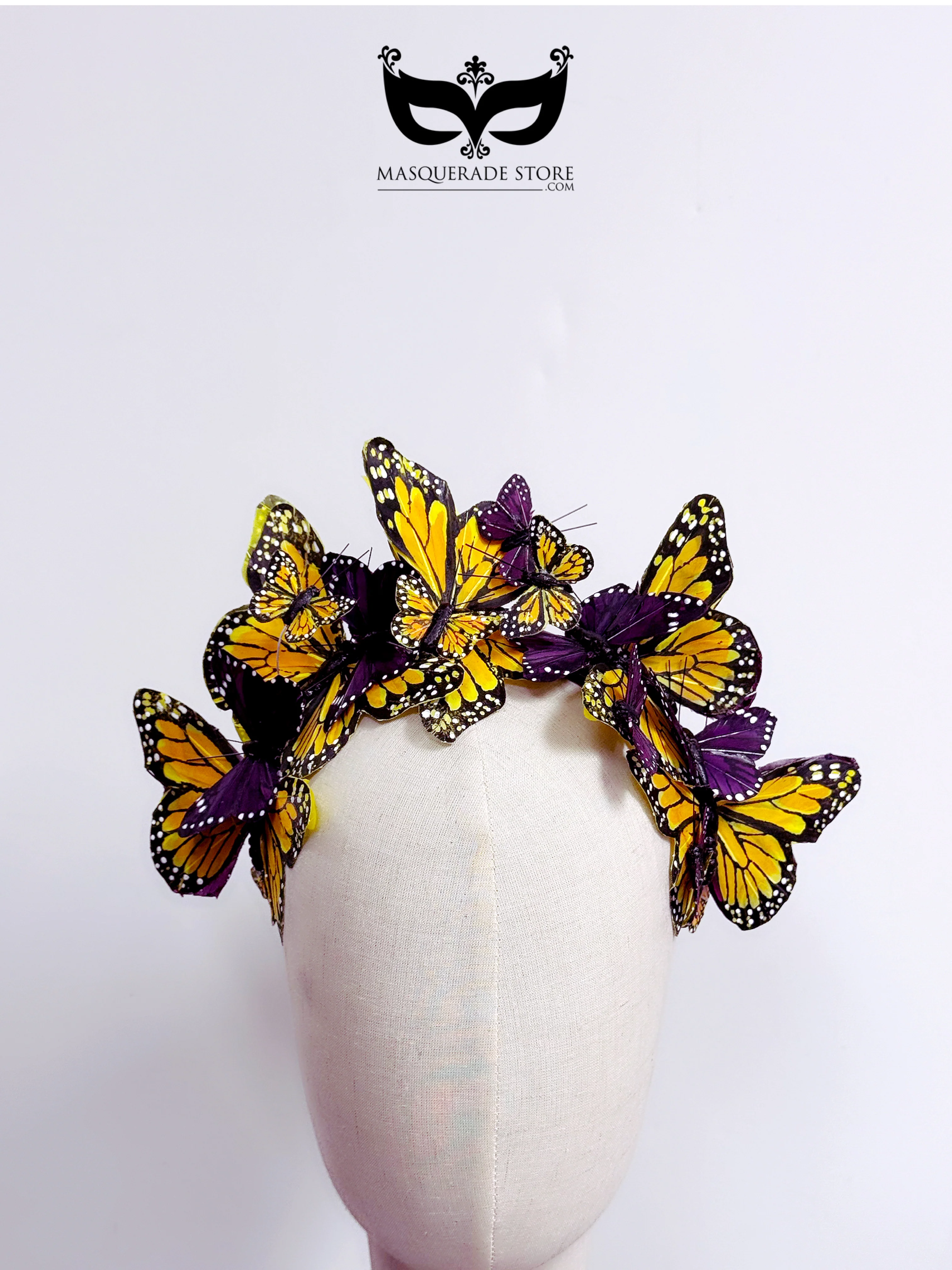 Orange Purple Monarch Butterfly Headband - Image 3