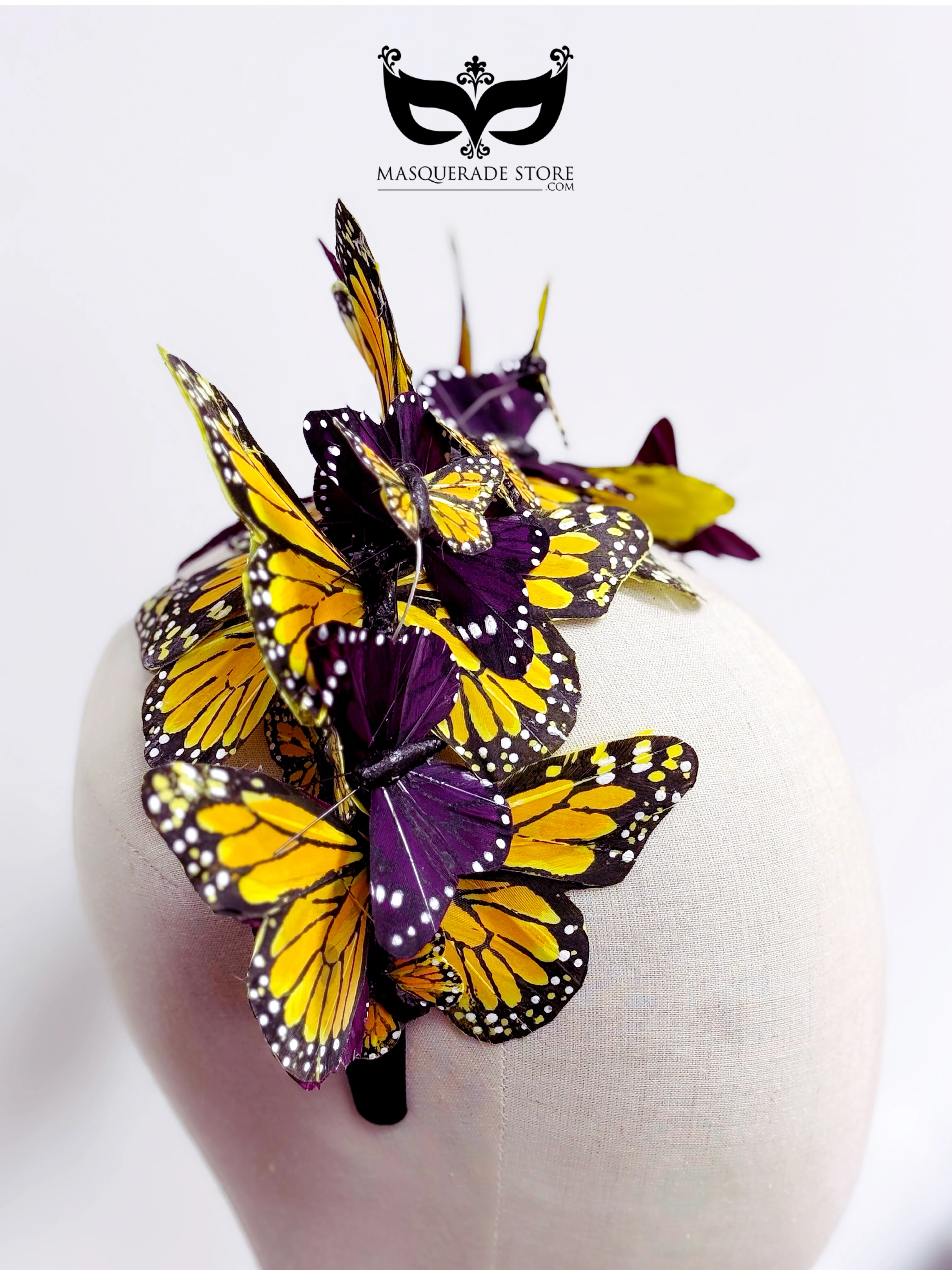Orange Purple Monarch Butterfly Headband - Image 4