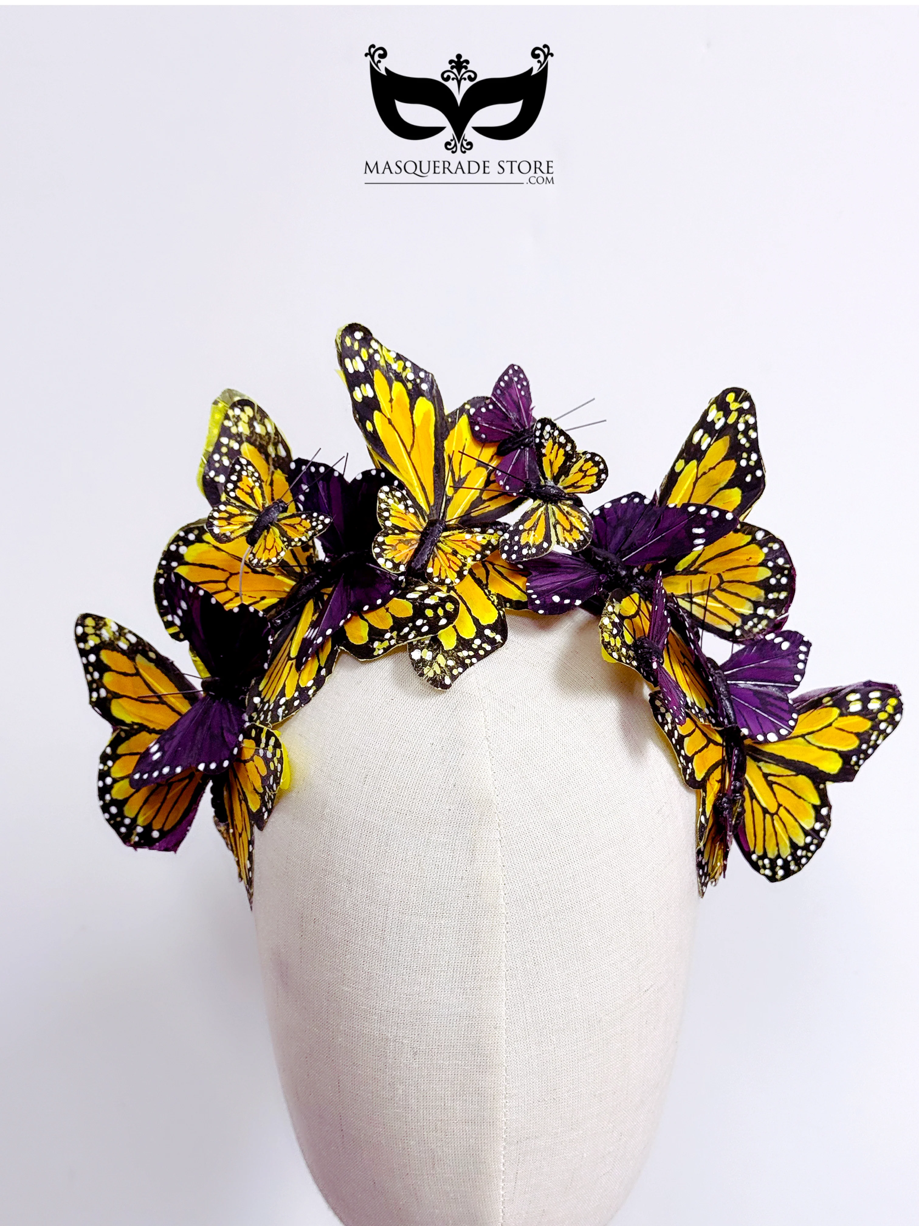 Orange Purple Monarch Butterfly Headband - Image 5