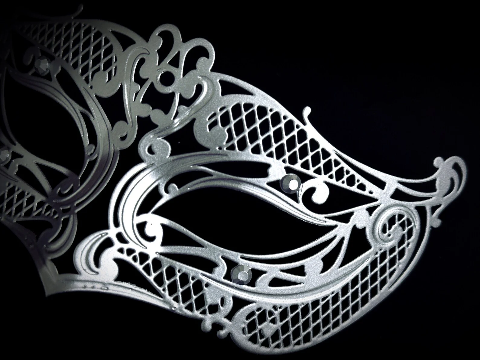 Ornate Silver  Mask - Kids - Image 2