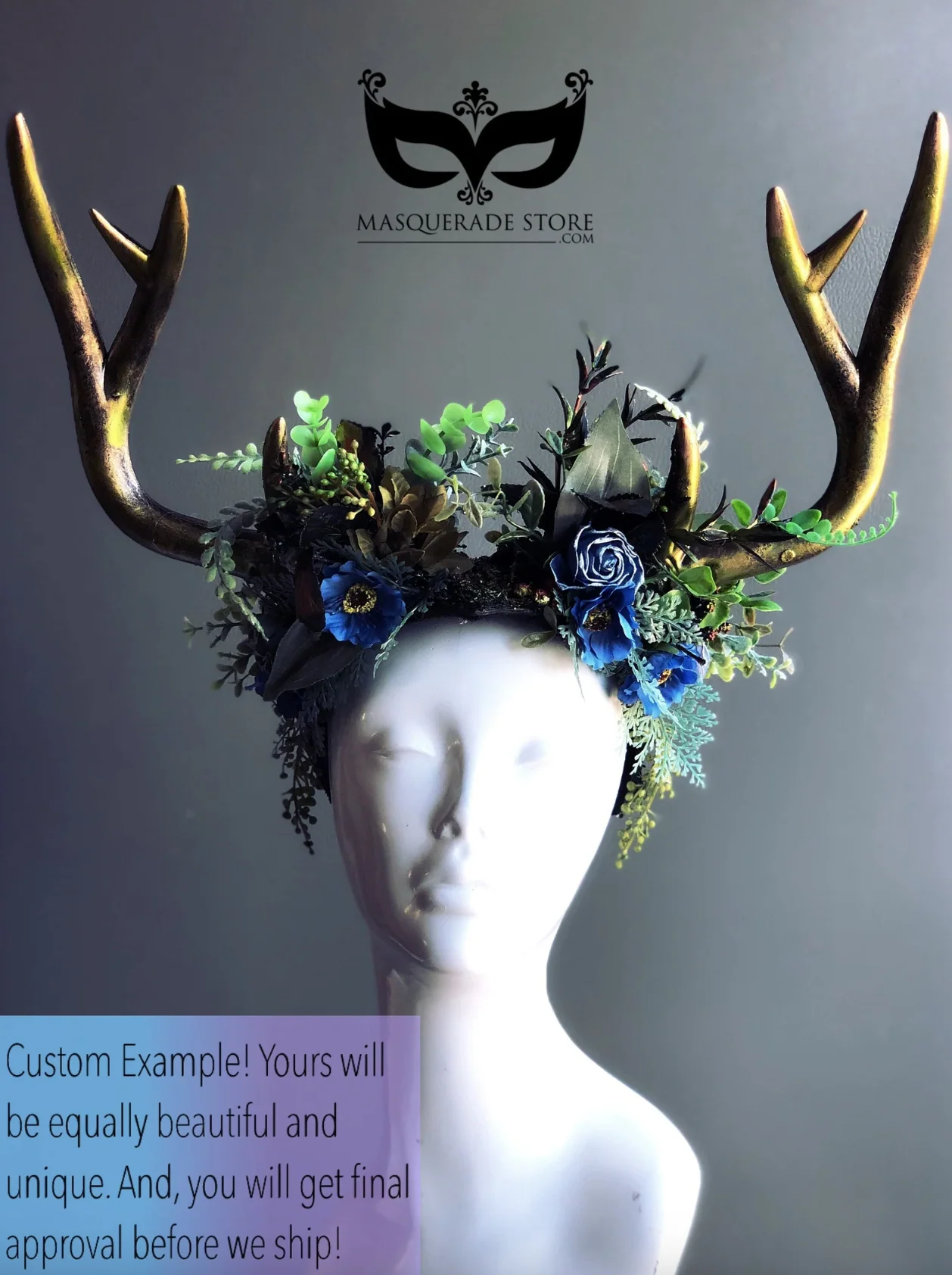 Deer Antler Headdress - Ostara - Image 4