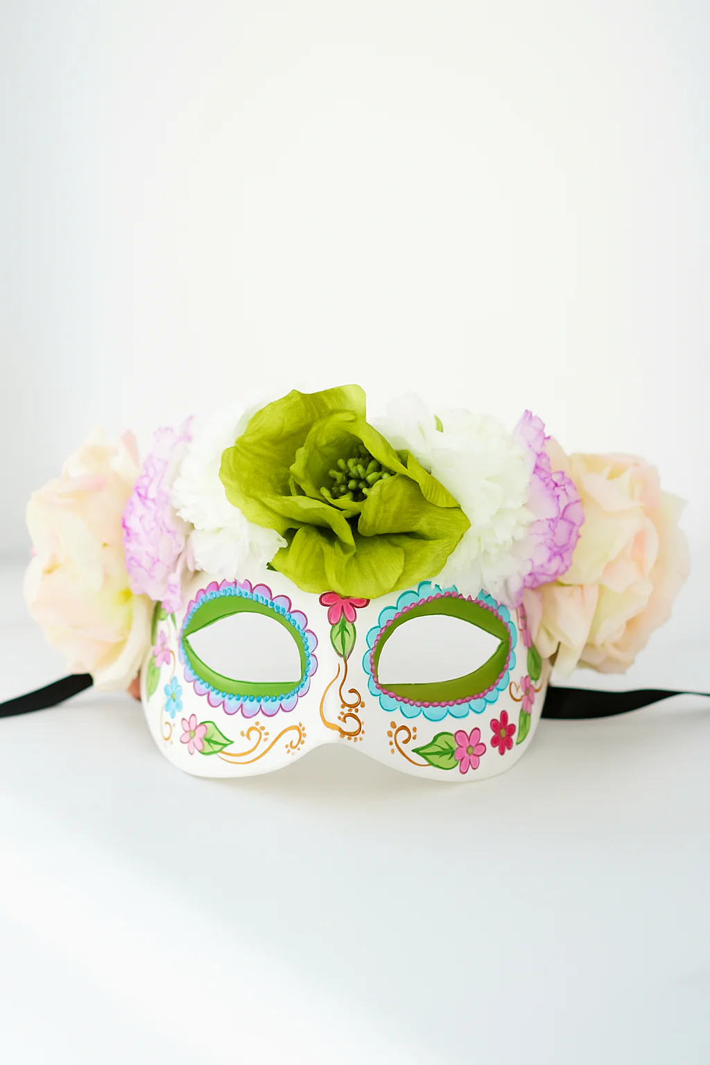 Pastel Bloom – Floral Skull Mask