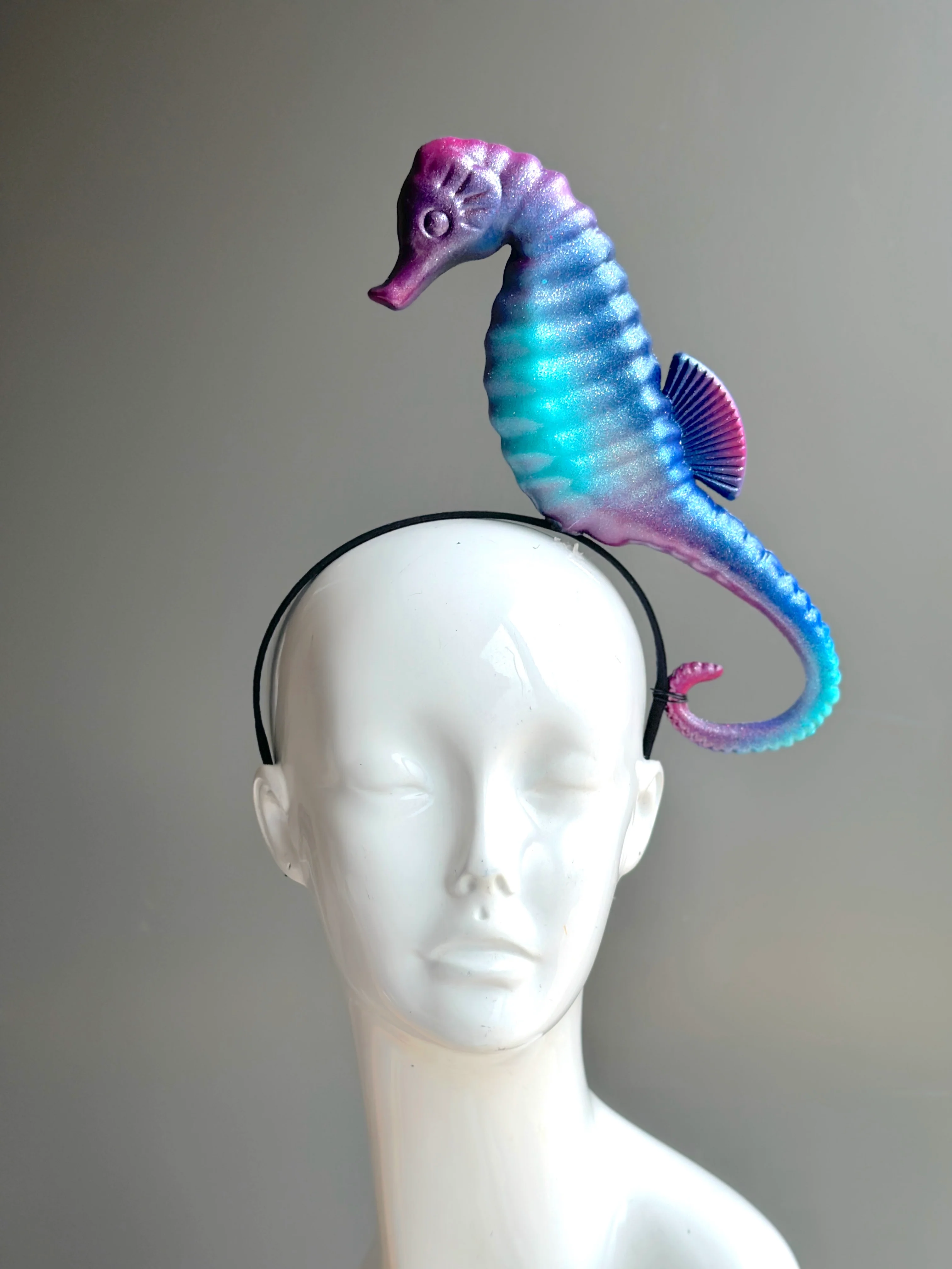 Seahorse Fascinator - Mystical Tides - Image 2