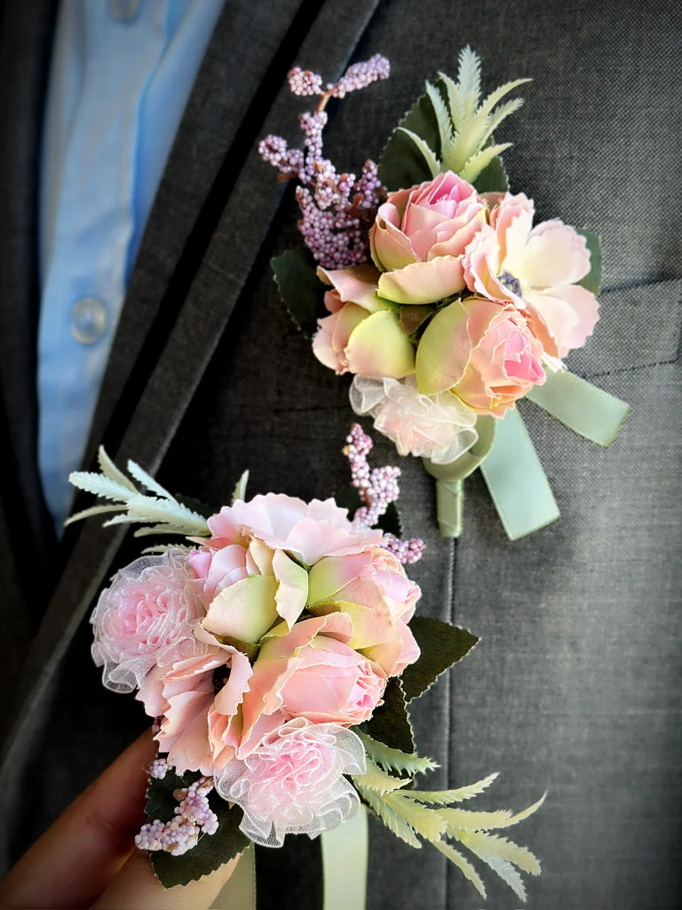 Petal Blush - Boutonniere & Corsage